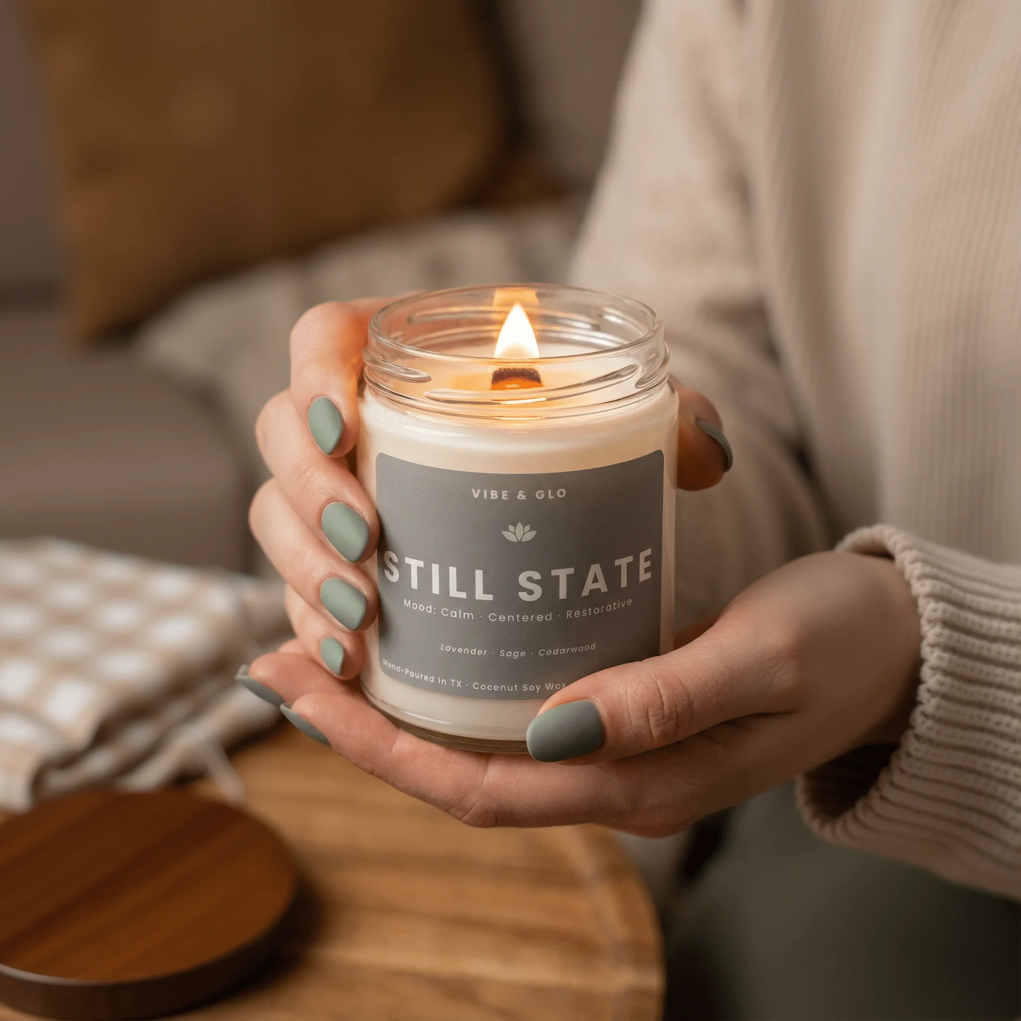 Still State – Lavender & Sage Soy Candle - Image 4