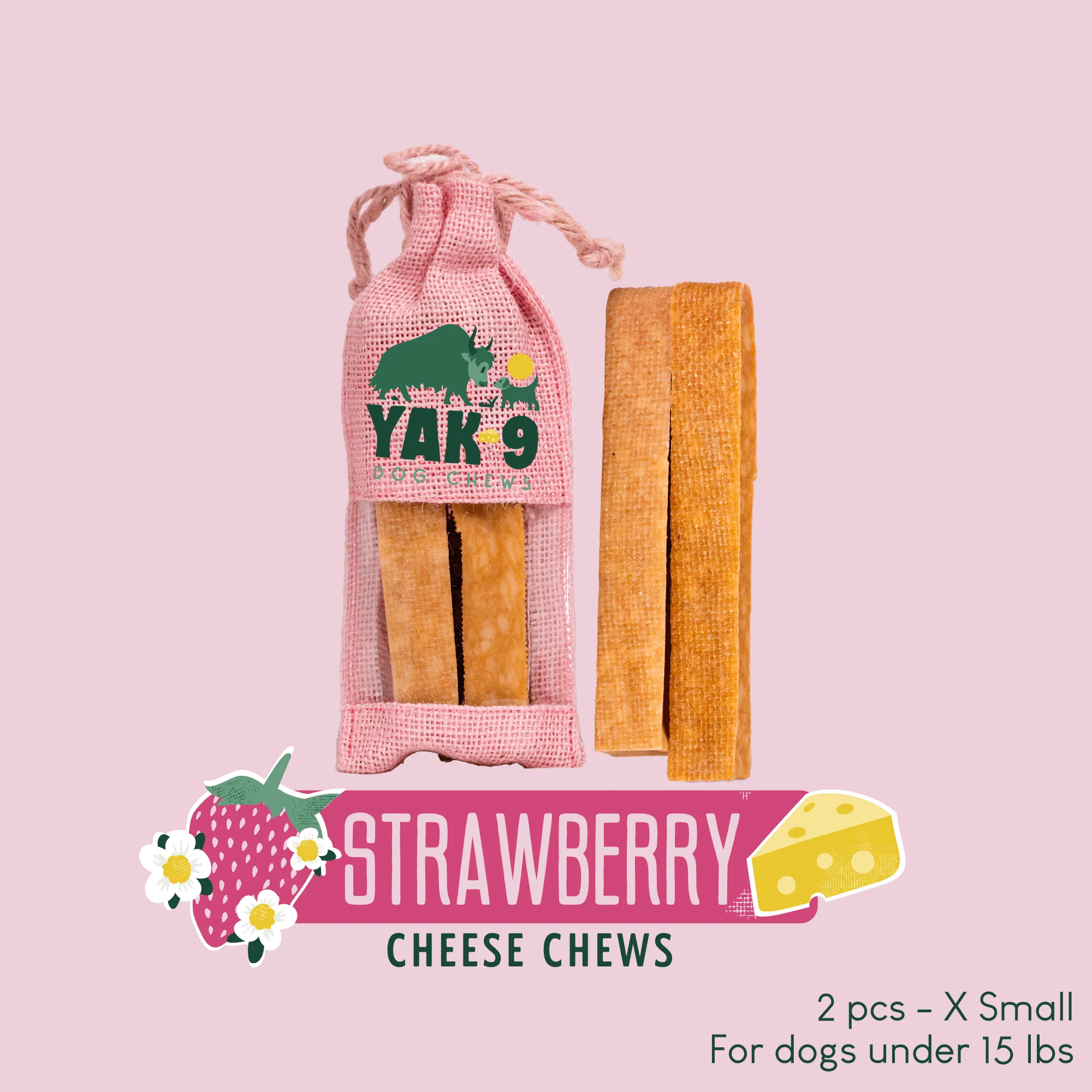 Strawberry Cheese Chews for Dogs - Image 25