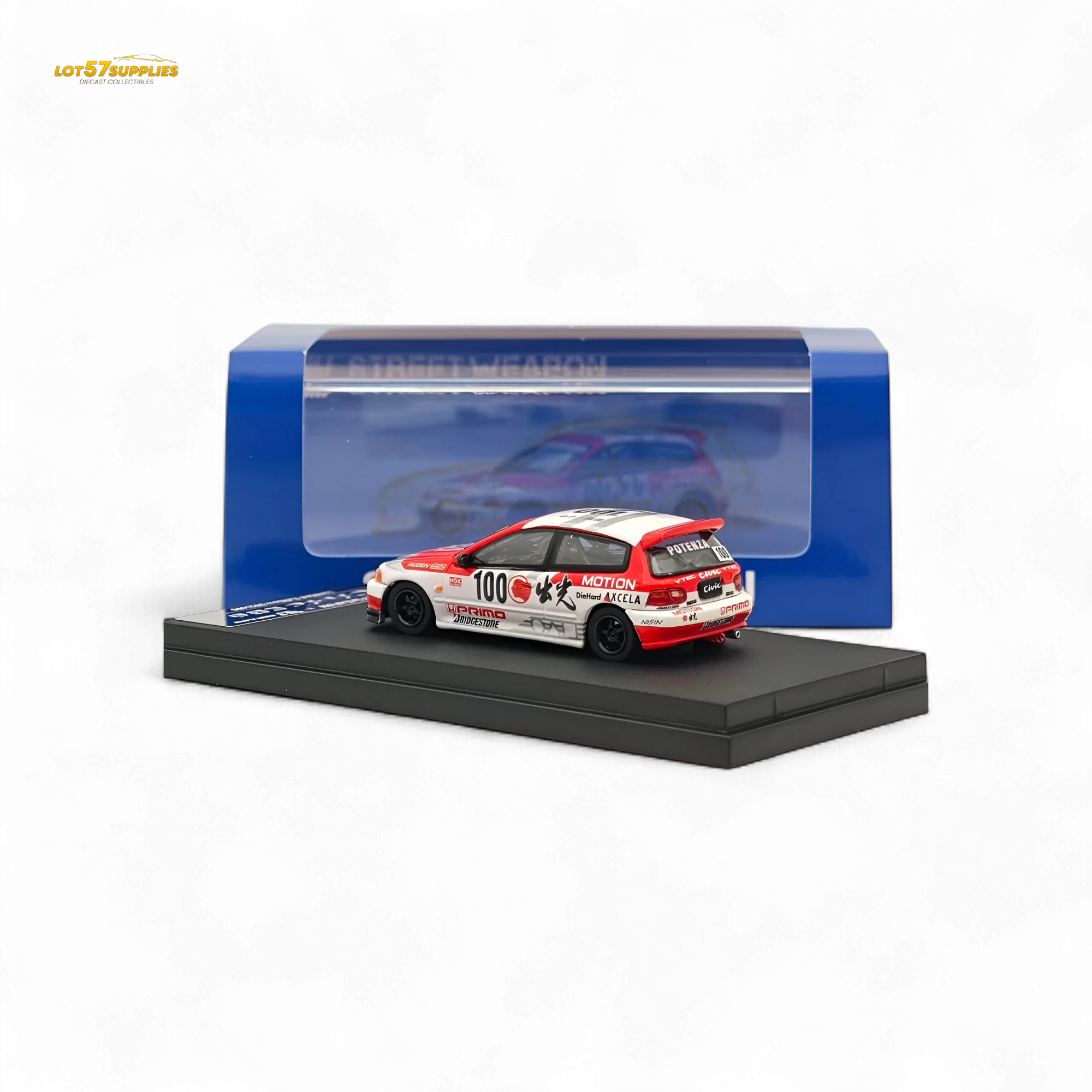 Street Weapon Honda Civic EG6 Idemitsu Street Edition 1:64 - Image 4