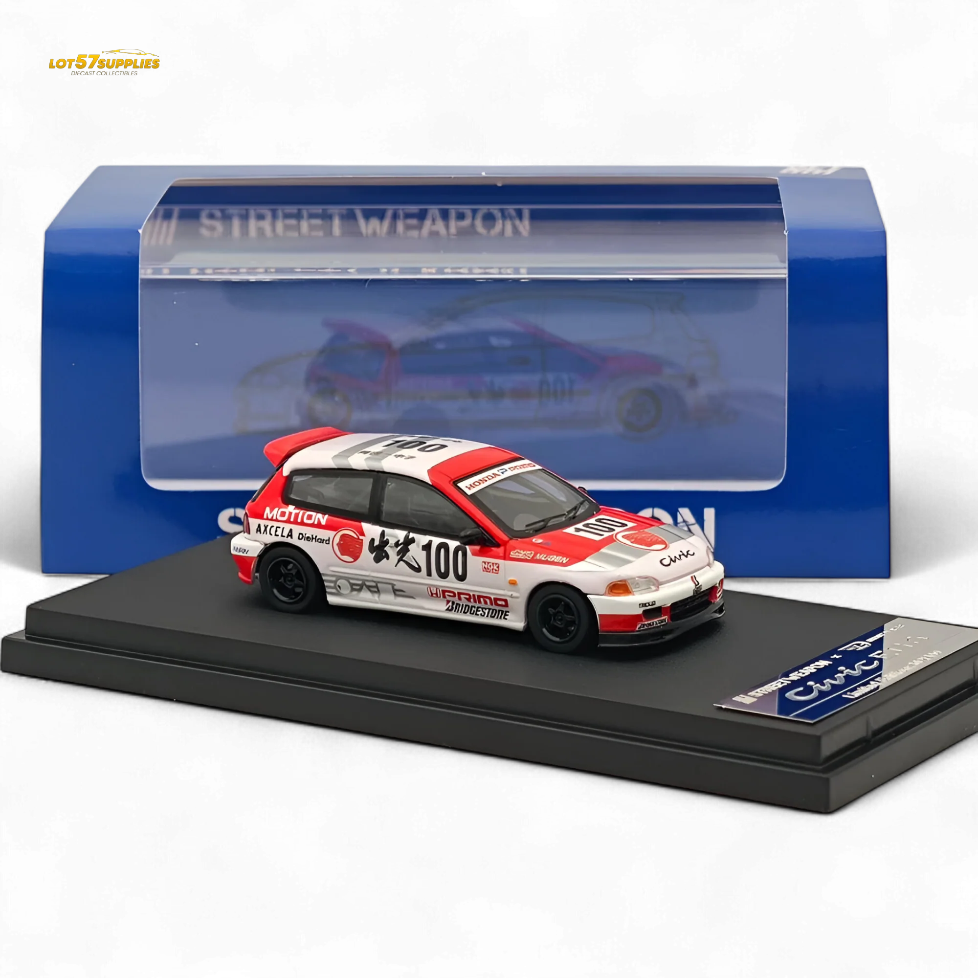 Street Weapon Honda Civic EG6 Idemitsu Street Edition 1:64 - Image 5