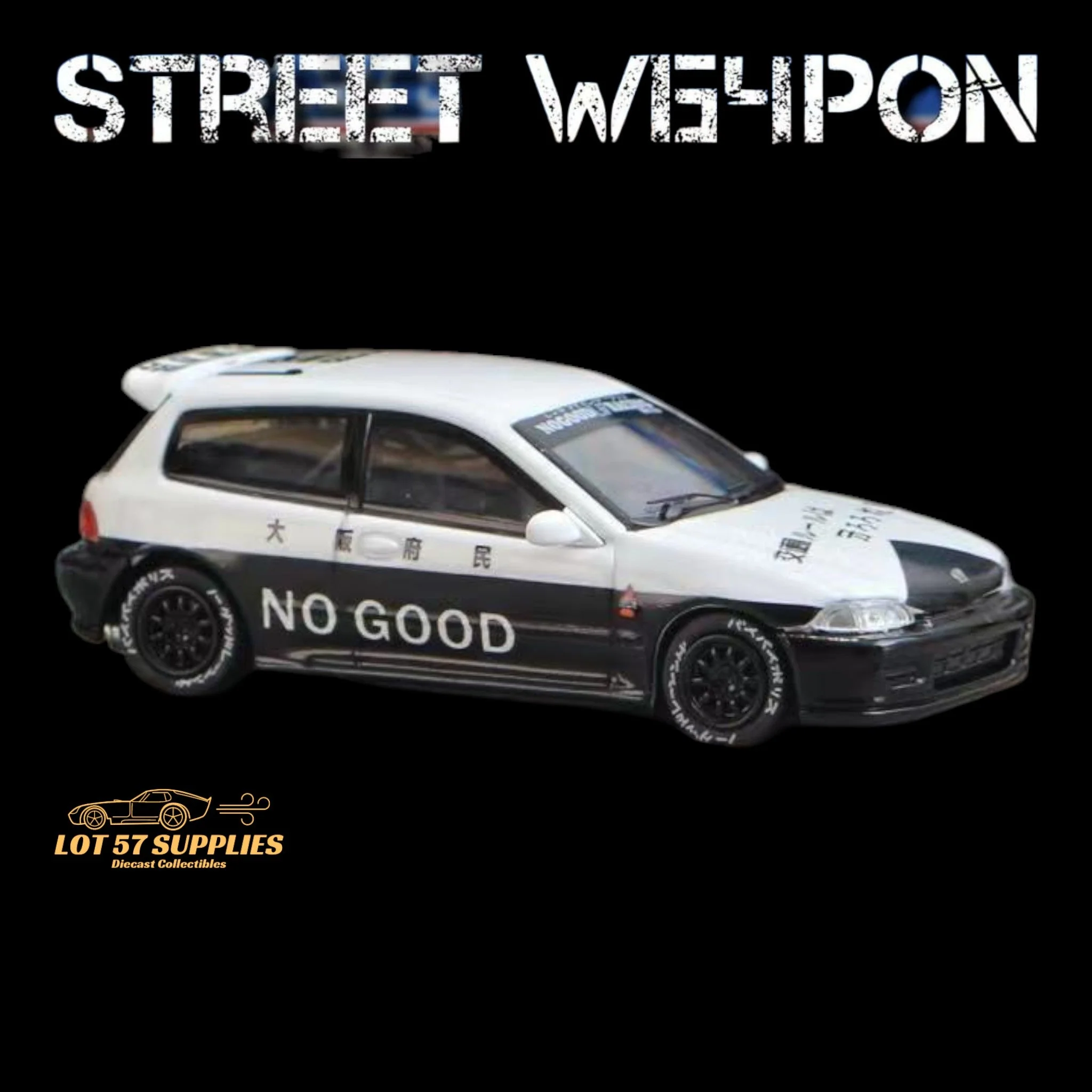Street Weapon Honda Civic EG6 Police Livery 1:64 - Image 4
