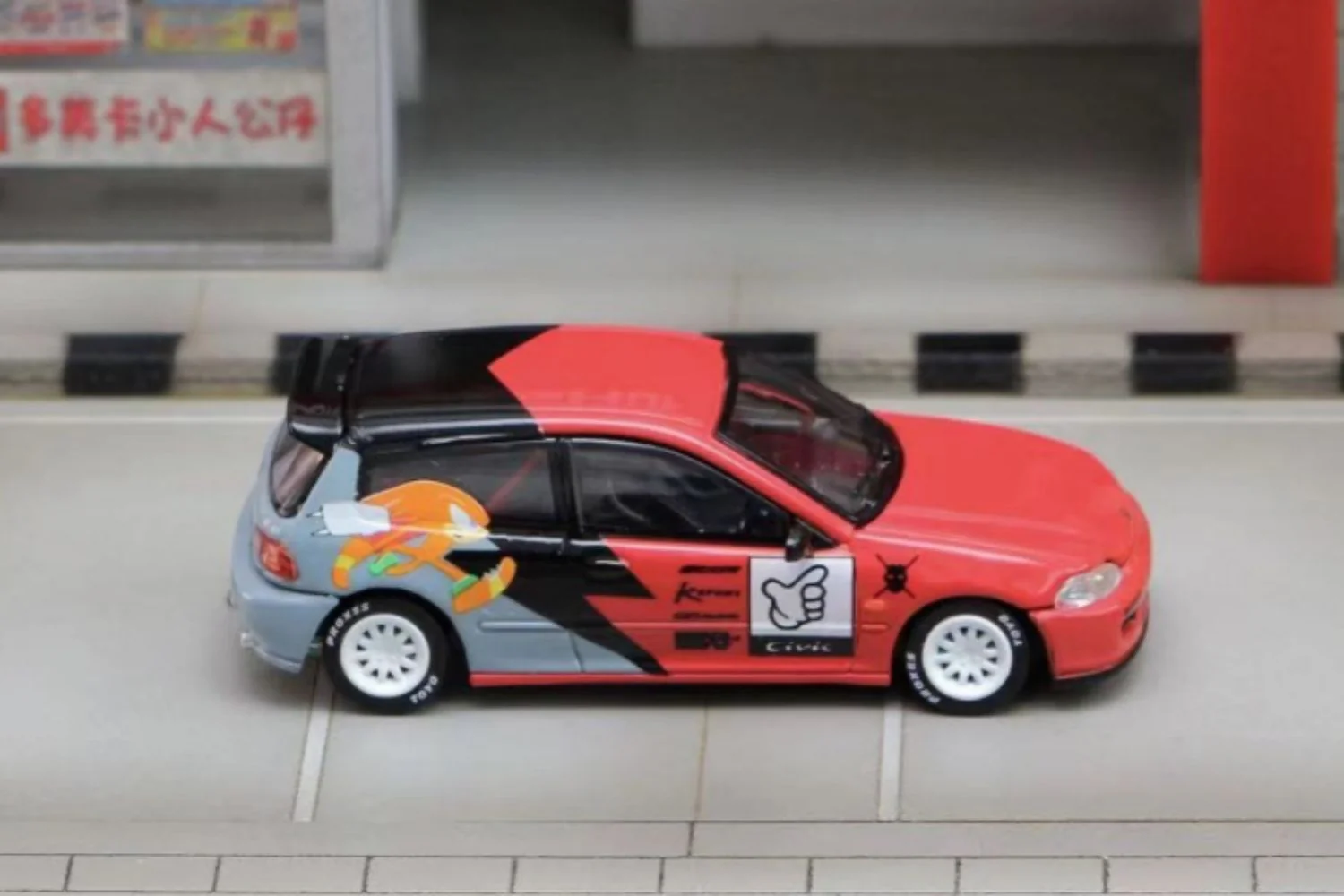 Street Weapon Honda Civic EG6 Sonic livery 1:64 - Image 3