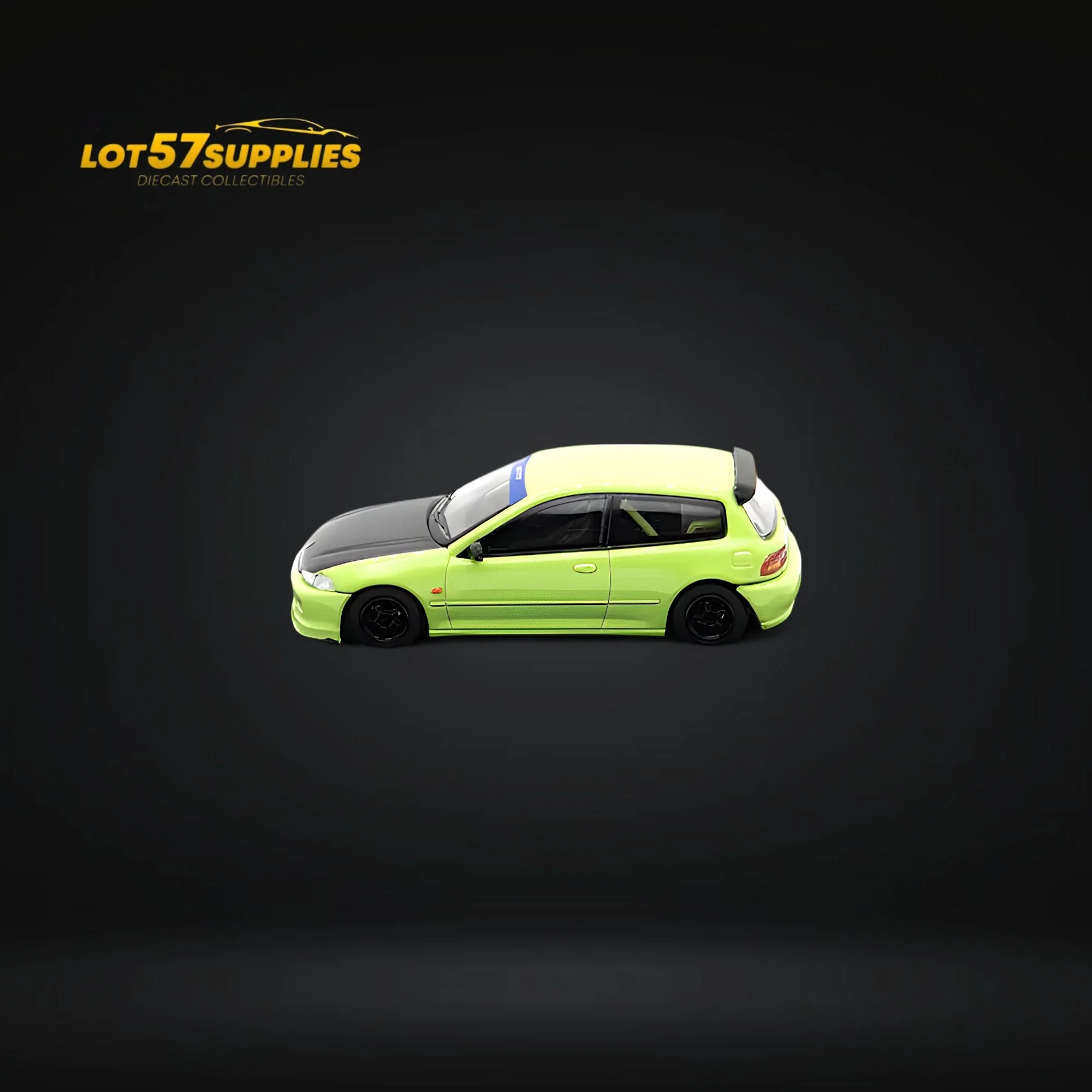 Street Weapon Honda Civic EG6 Spoon Green Livery 1:64 - Image 3