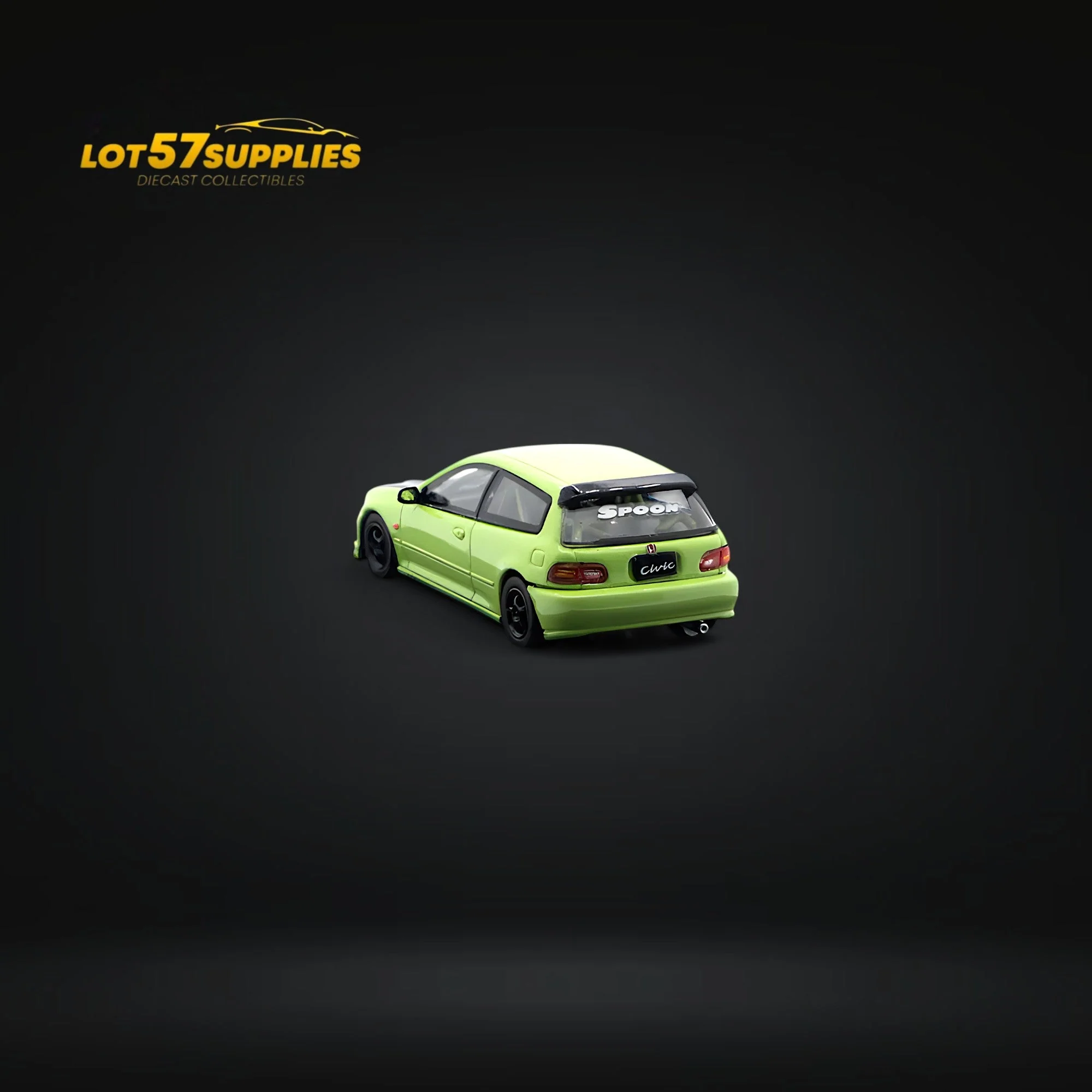 Street Weapon Honda Civic EG6 Spoon Green Livery 1:64 - Image 4