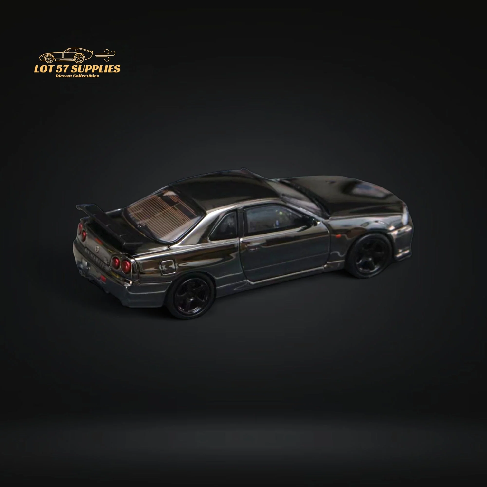 Street Weapon Skyline GT-R R34 V-SPEC-II Chrome 1:64 - Image 4