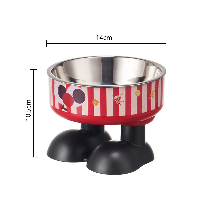 Striped Elevated Stainless Steel Pet Bowl - Image 2