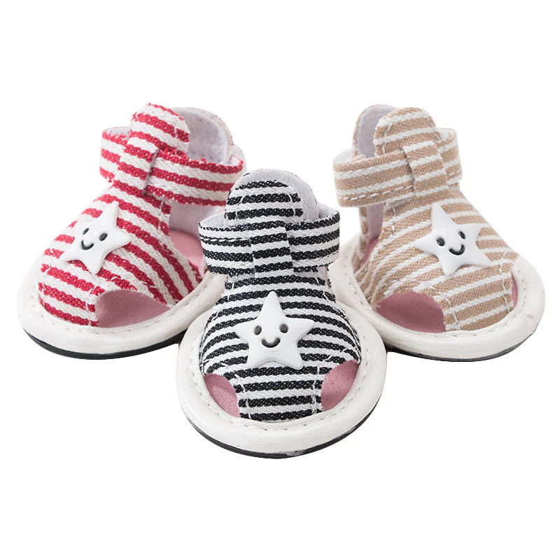 Striped Summer Dog Sandals with Cute Star Design Shoes - Image 10
