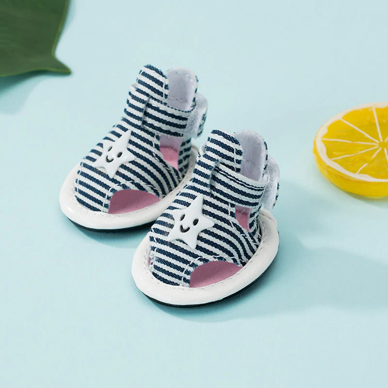 Striped Summer Dog Sandals with Cute Star Design Shoes - Image 8