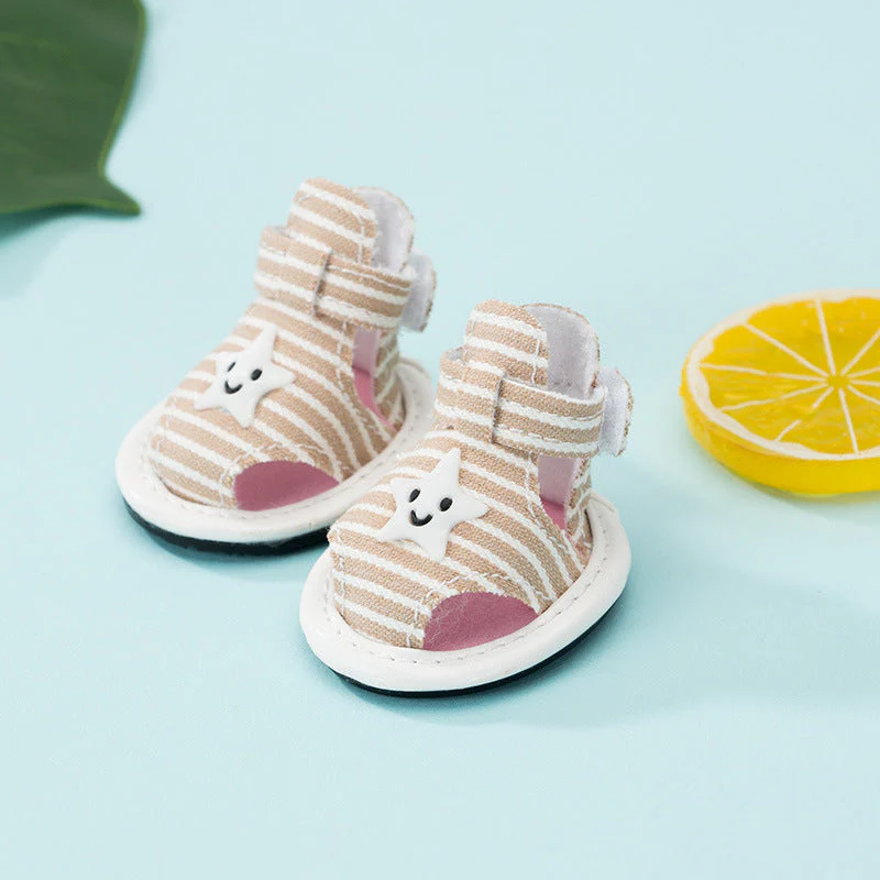 Striped Summer Dog Sandals with Cute Star Design Shoes - Image 9