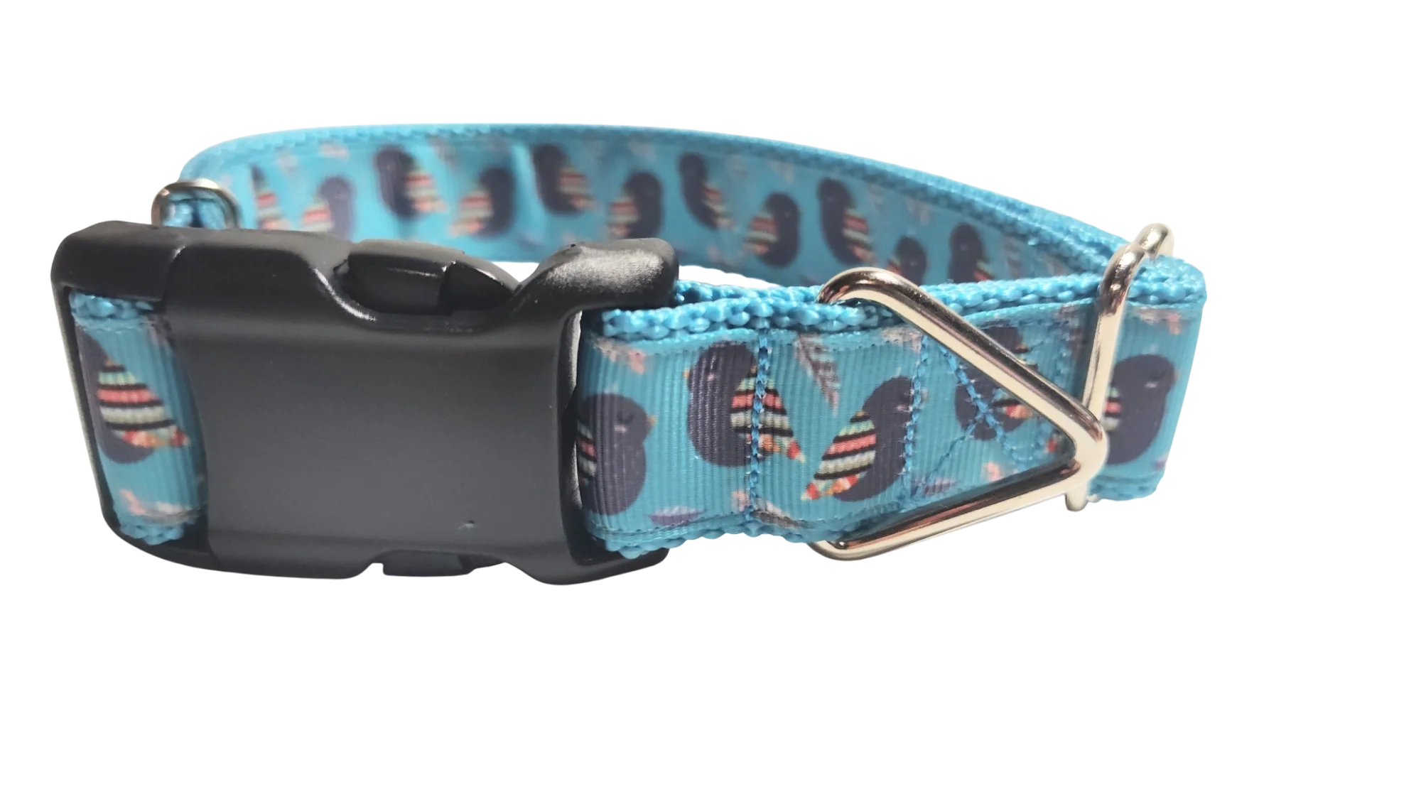 Striped Winged Bird Nylon Dog Collar - Image 2