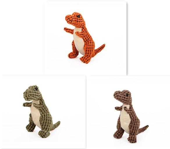 Stuffed Squeaky Dinosaur Dog Toy - Image 9