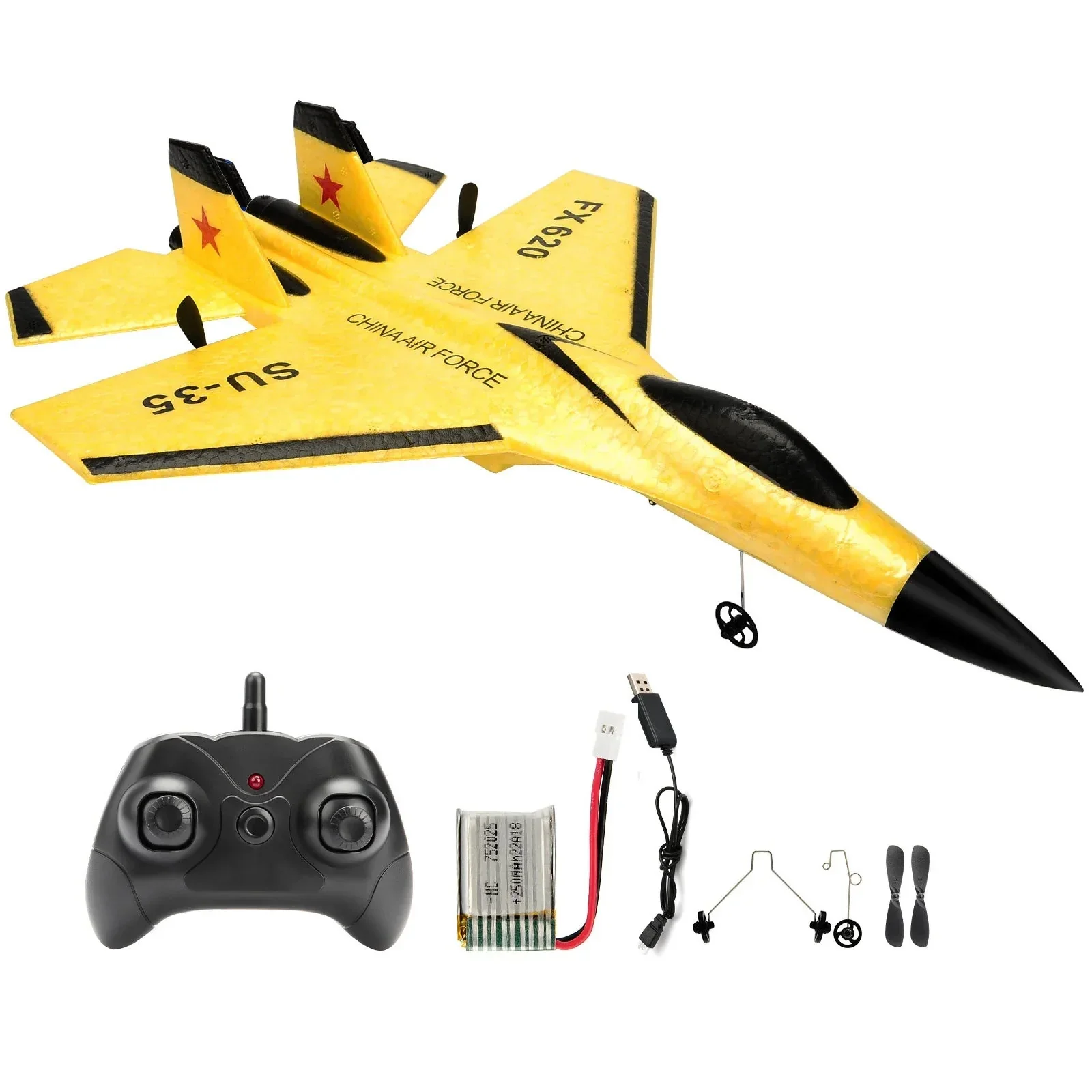 SU35 RC Plane FX620 FX820 2.4G Remote Control Flying Model Glider Airplane With LED Lights Aircraft Foam Toys For Children Gifts - Image 8