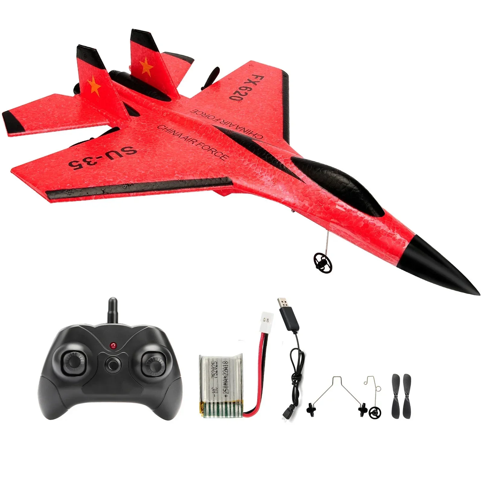 SU35 RC Plane FX620 FX820 2.4G Remote Control Flying Model Glider Airplane With LED Lights Aircraft Foam Toys For Children Gifts - Image 9