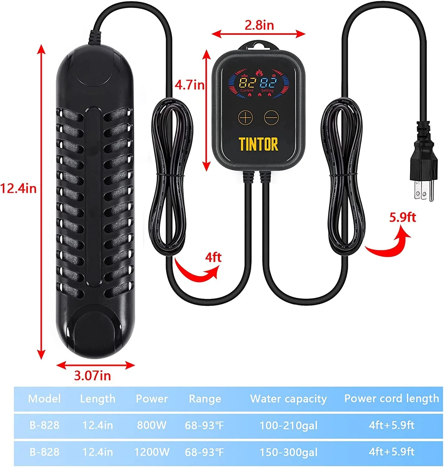 Submersible Aquarium Heater, 800W/1200W - Image 2