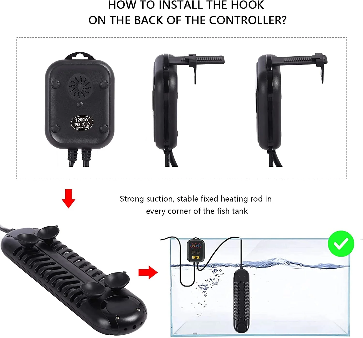 Submersible Aquarium Heater, 800W/1200W - Image 6