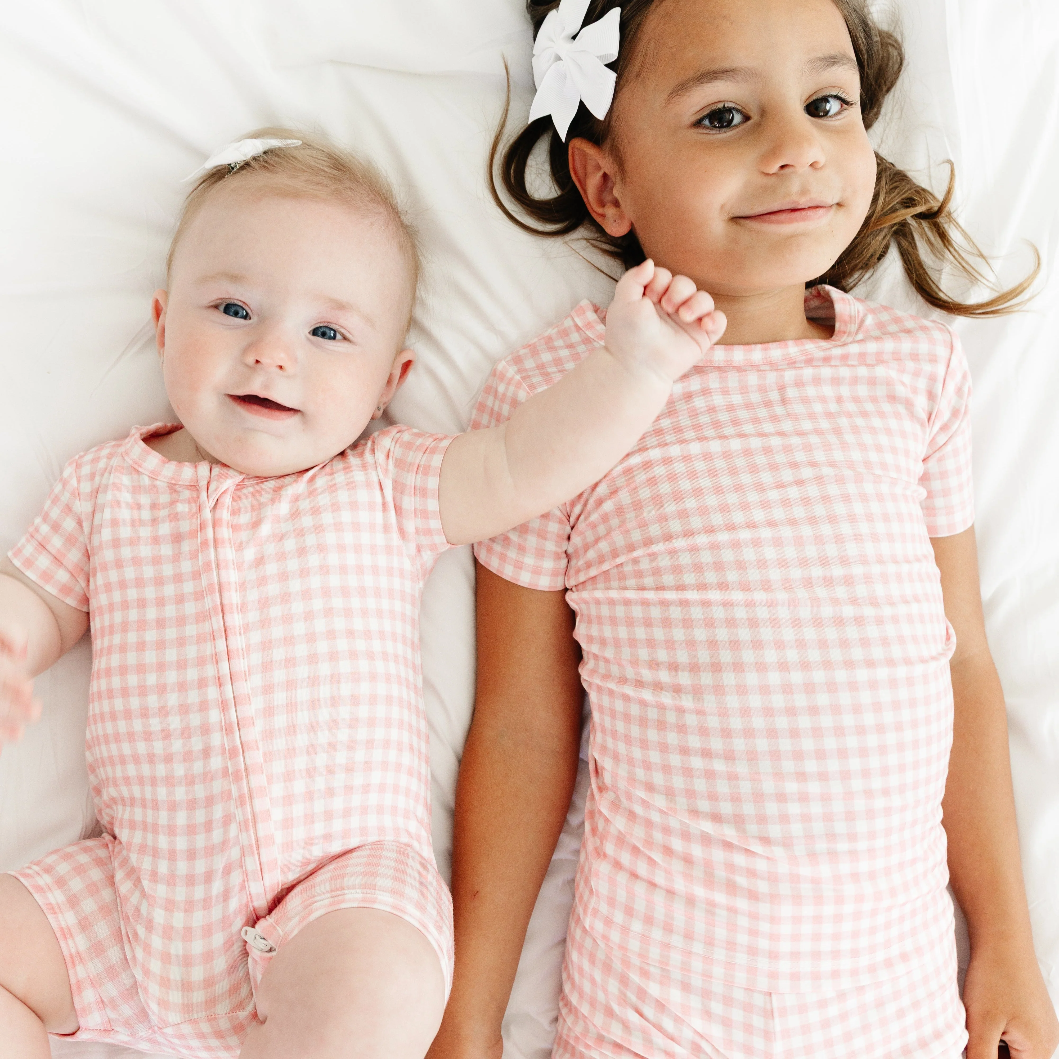 Sugar Gingham Short Sleeve & Shorts Bamboo Sleeper - Image 6