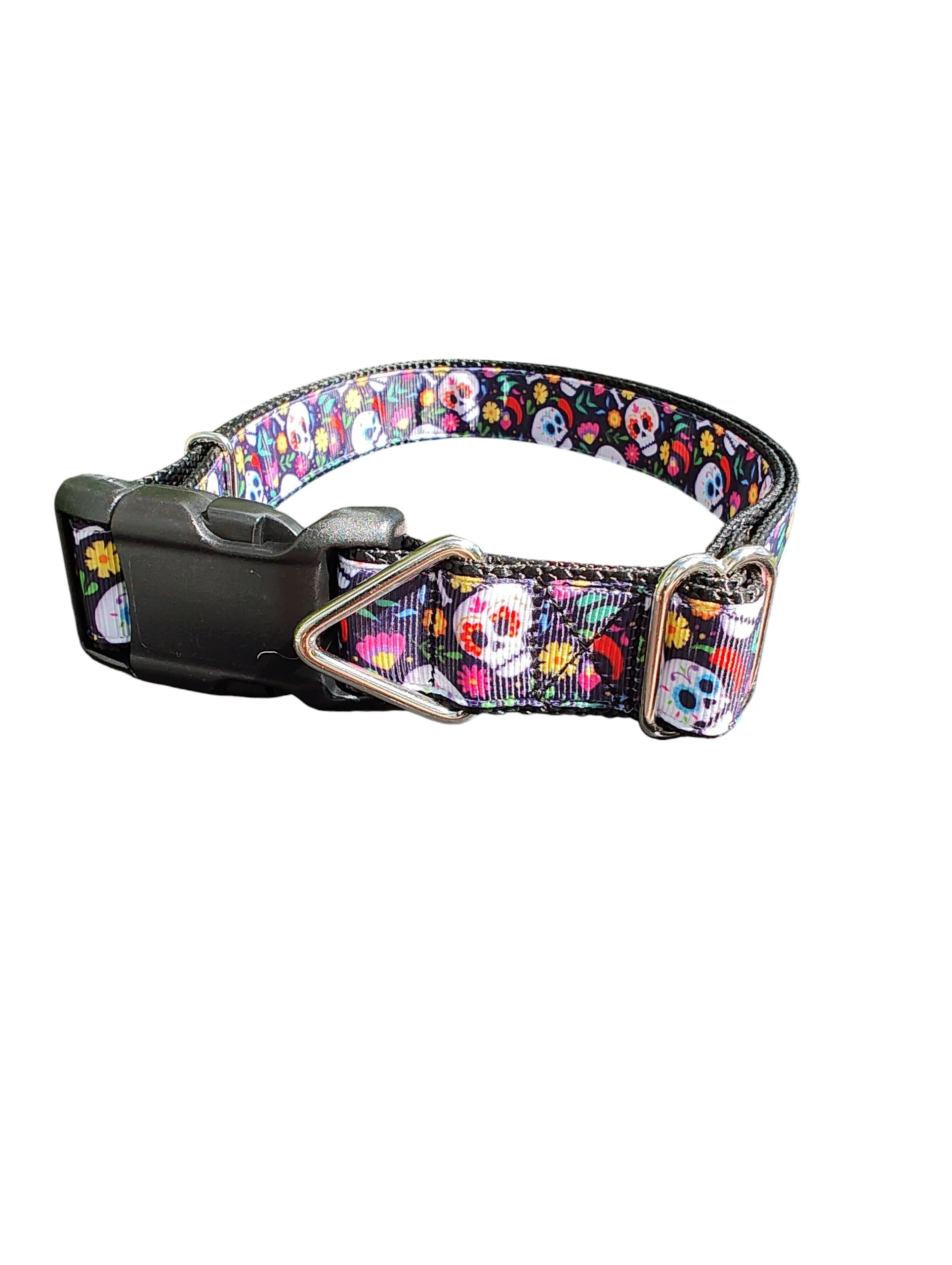 Sugar Skulls Nylon Dog Collar - Image 2
