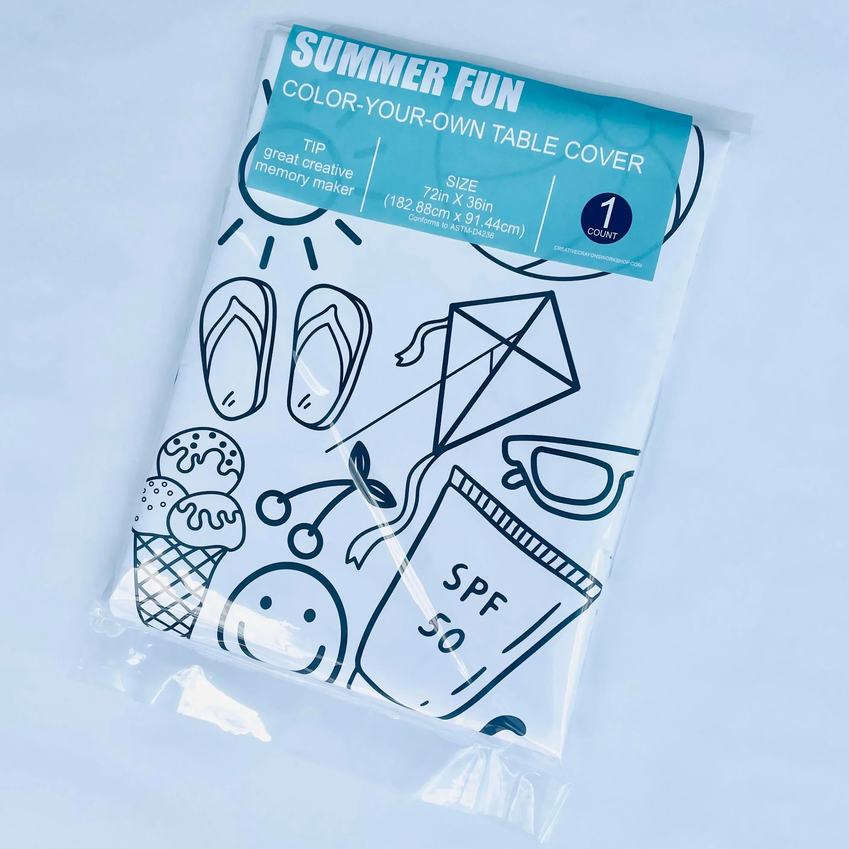 Summer Bucket List Coloring Tablecloth - Image 4