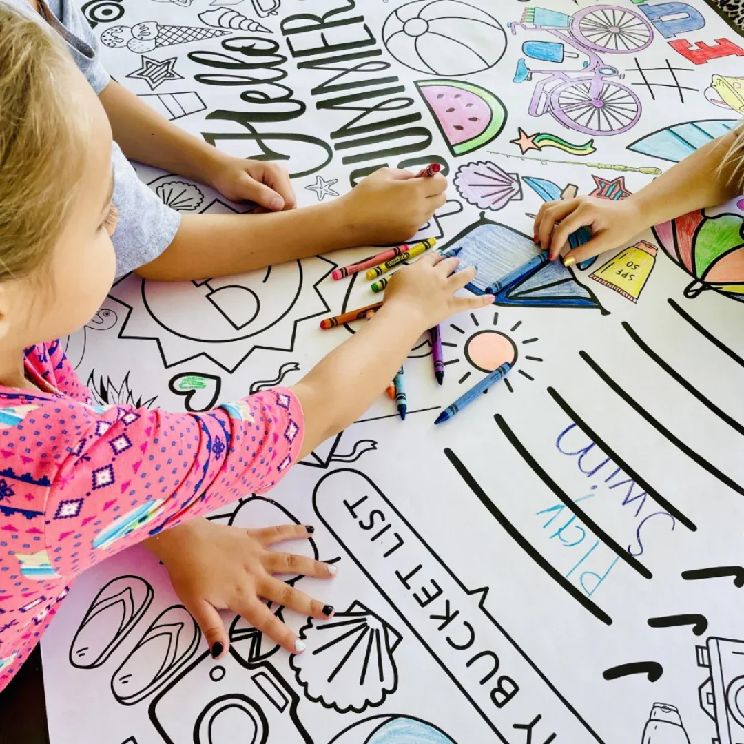 Summer Bucket List Coloring Tablecloth - Image 5