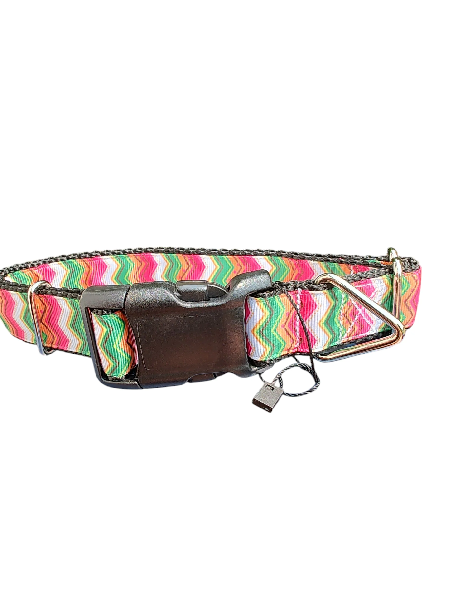 Summer Zig Zags Nylon Dog Collar - Image 2