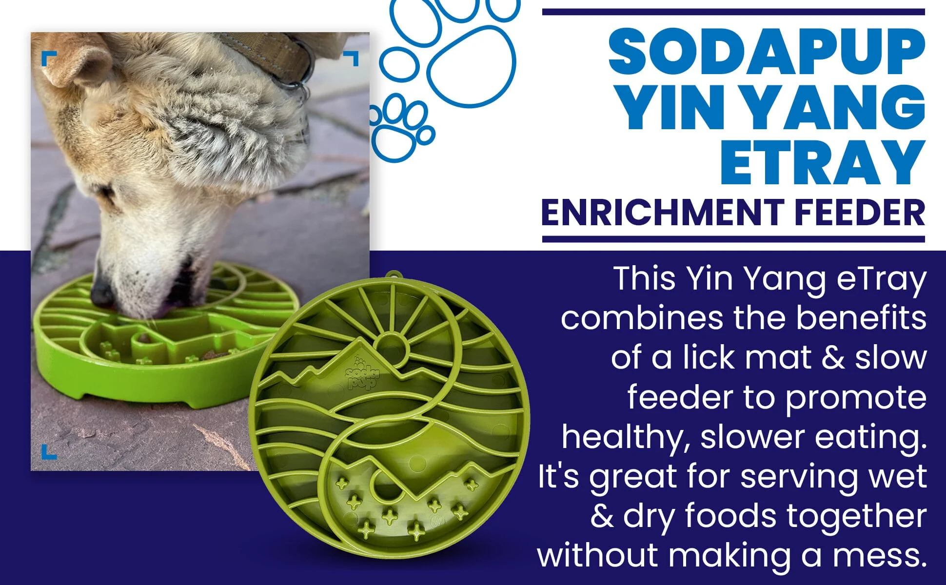 Sun and Moon eTray - Shallow Slow Feeder Dog Bowl for Enrichment | USA Made - Image 12