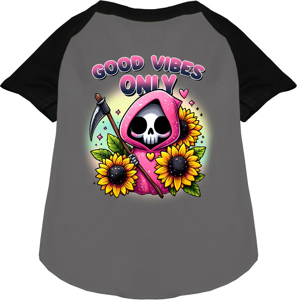Sun Flowers and Scythes Pet Raglan Shirt - Image 3