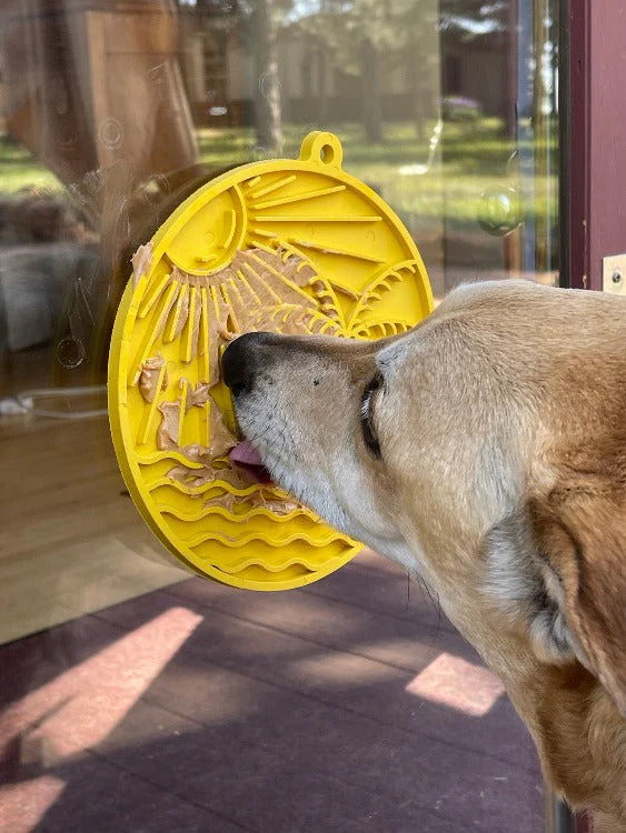 Sun n' Sea eMat - Enrichment Lick Mat For Dogs and Cats - With Suction Cups - Beach Design | USA Made - Image 6