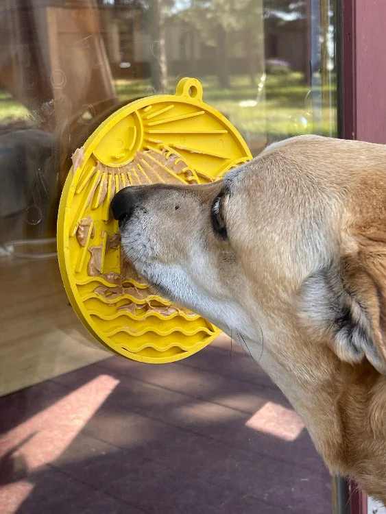 Sun n' Sea eMat - Enrichment Lick Mat For Dogs and Cats - With Suction Cups - Beach Design | USA Made - Image 9