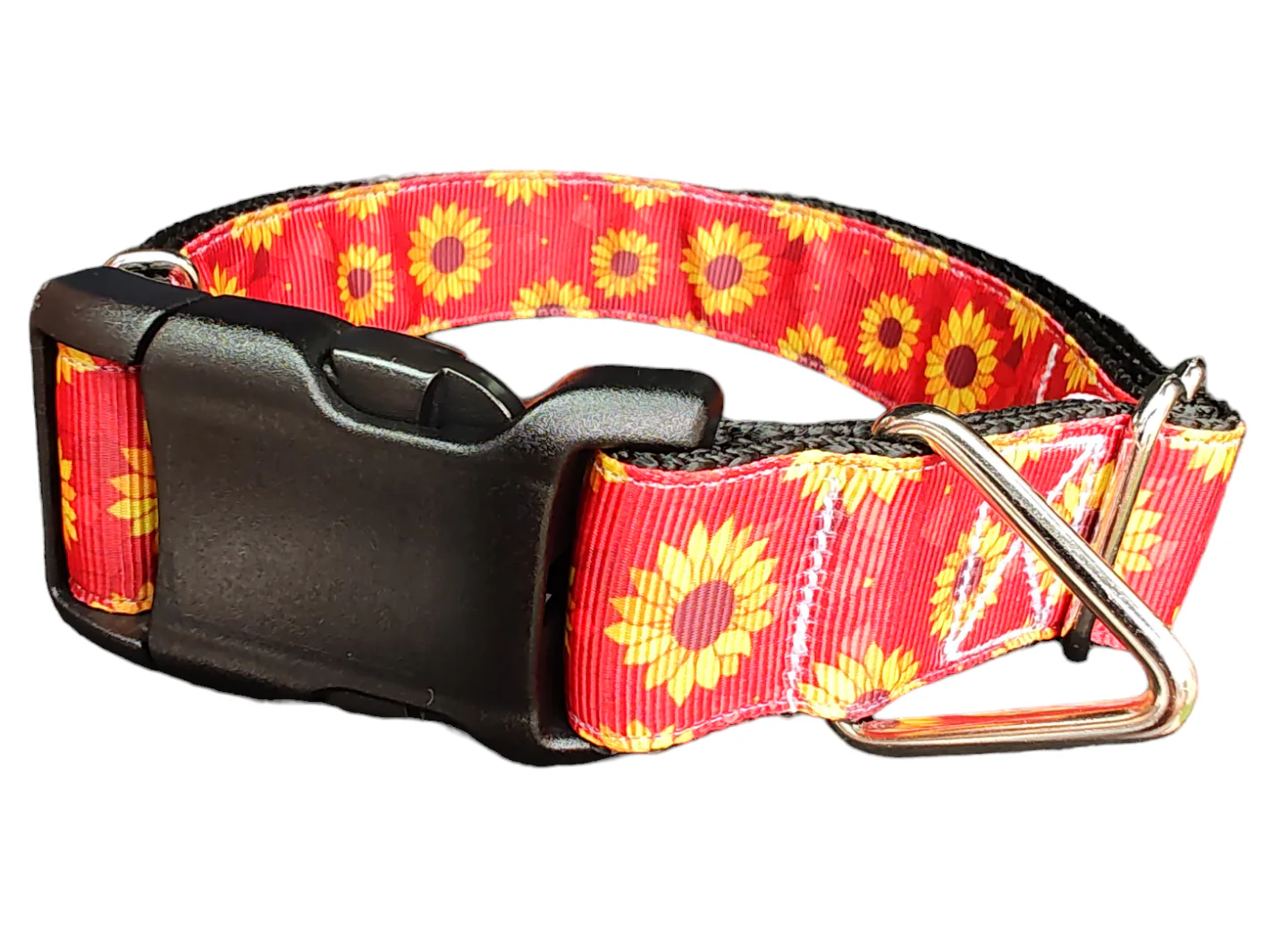 Sunflower Mosaic Nylon Dog Collar - Image 2