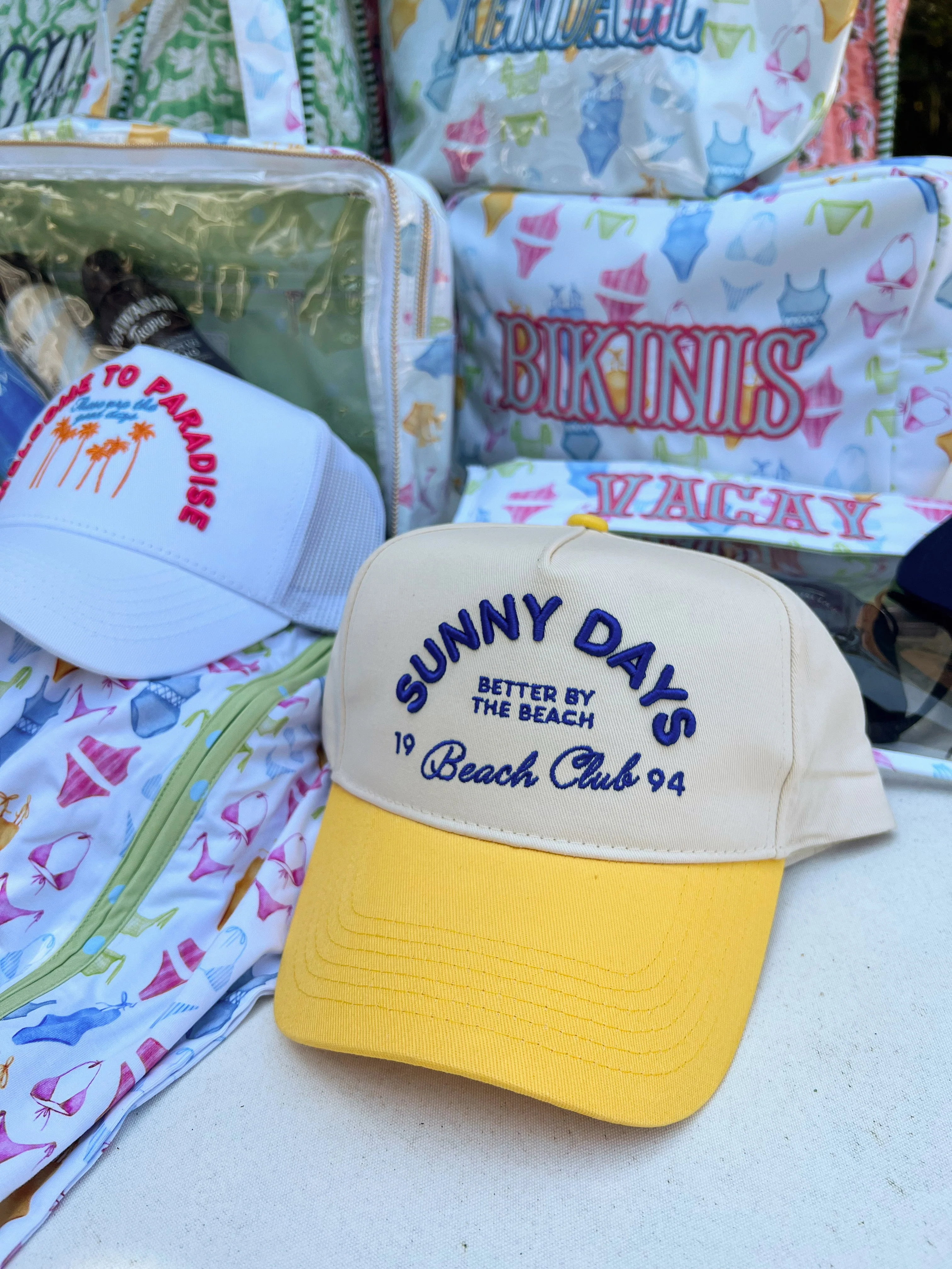 Sunny Days - Yellow Vintage Trucker Hat - Image 2