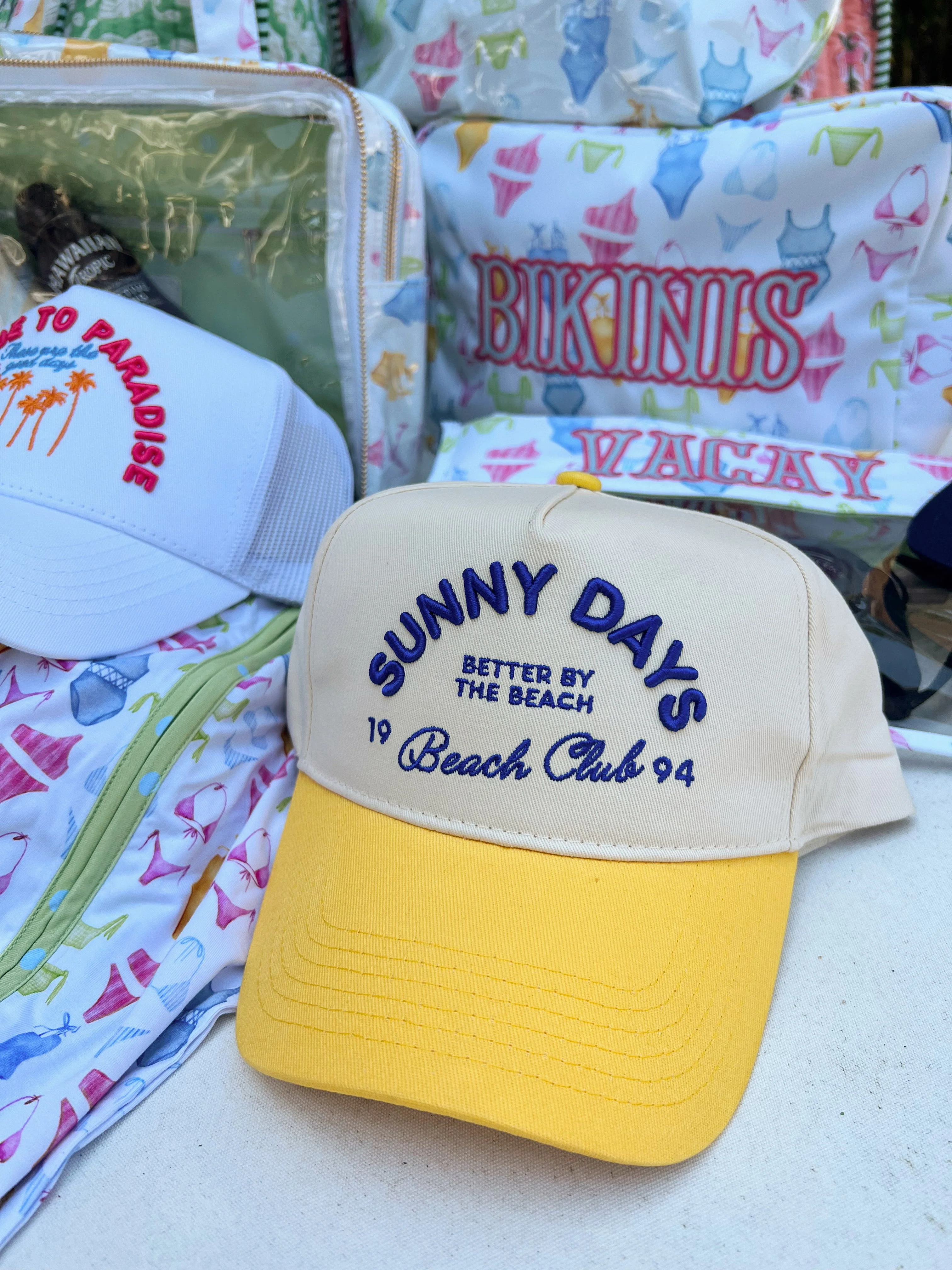 Sunny Days - Yellow Vintage Trucker Hat - Image 3