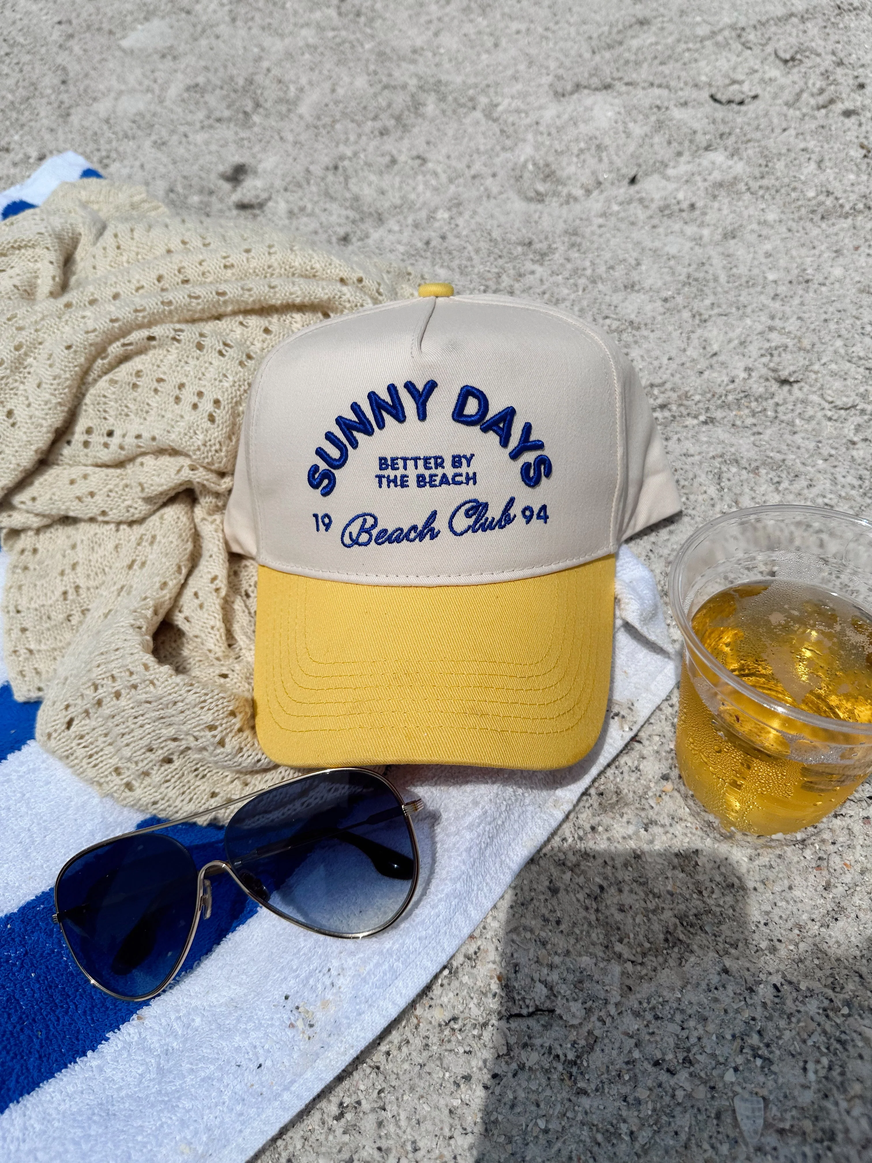 Sunny Days - Yellow Vintage Trucker Hat - Image 7