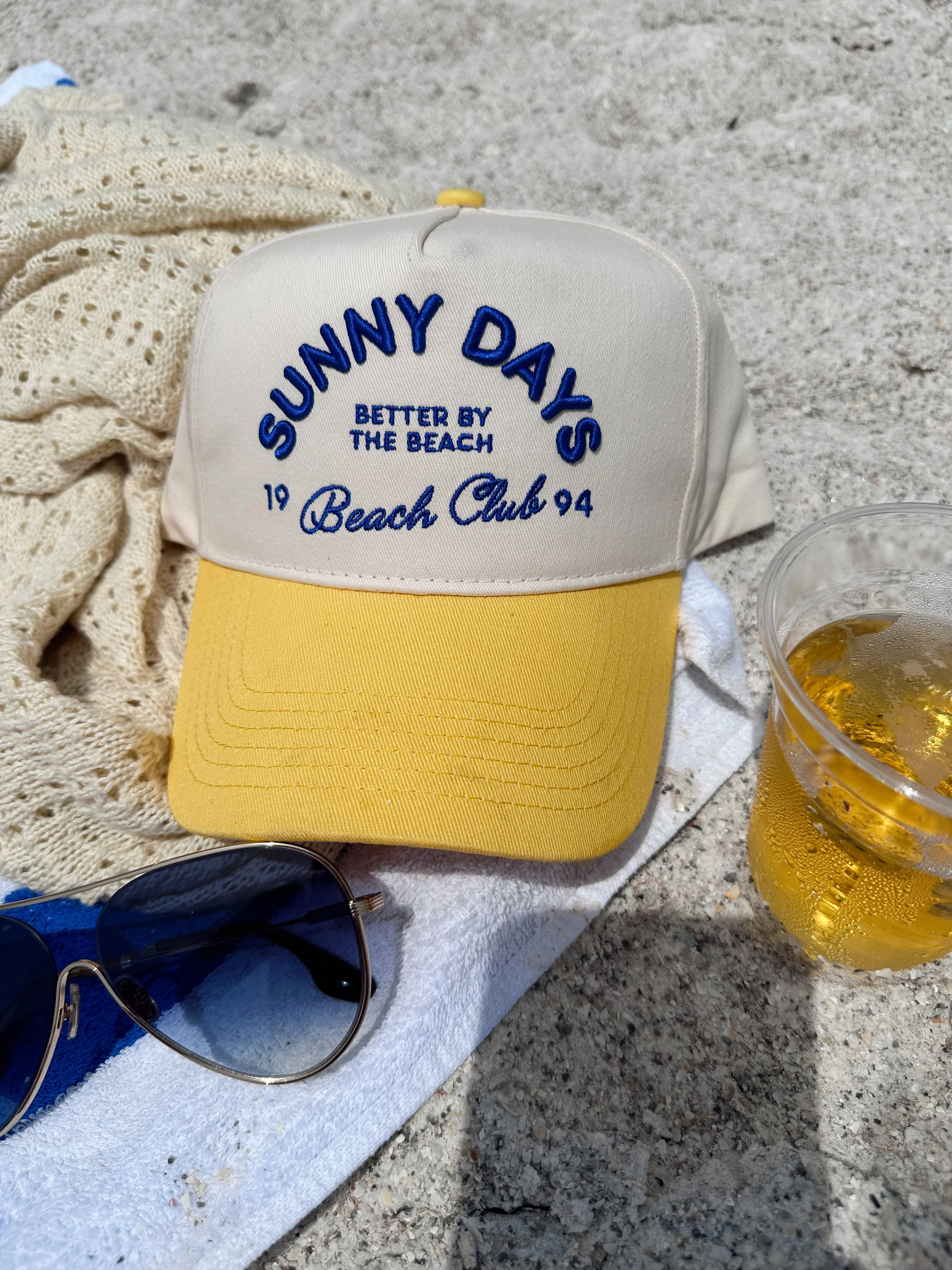 Sunny Days - Yellow Vintage Trucker Hat - Image 8