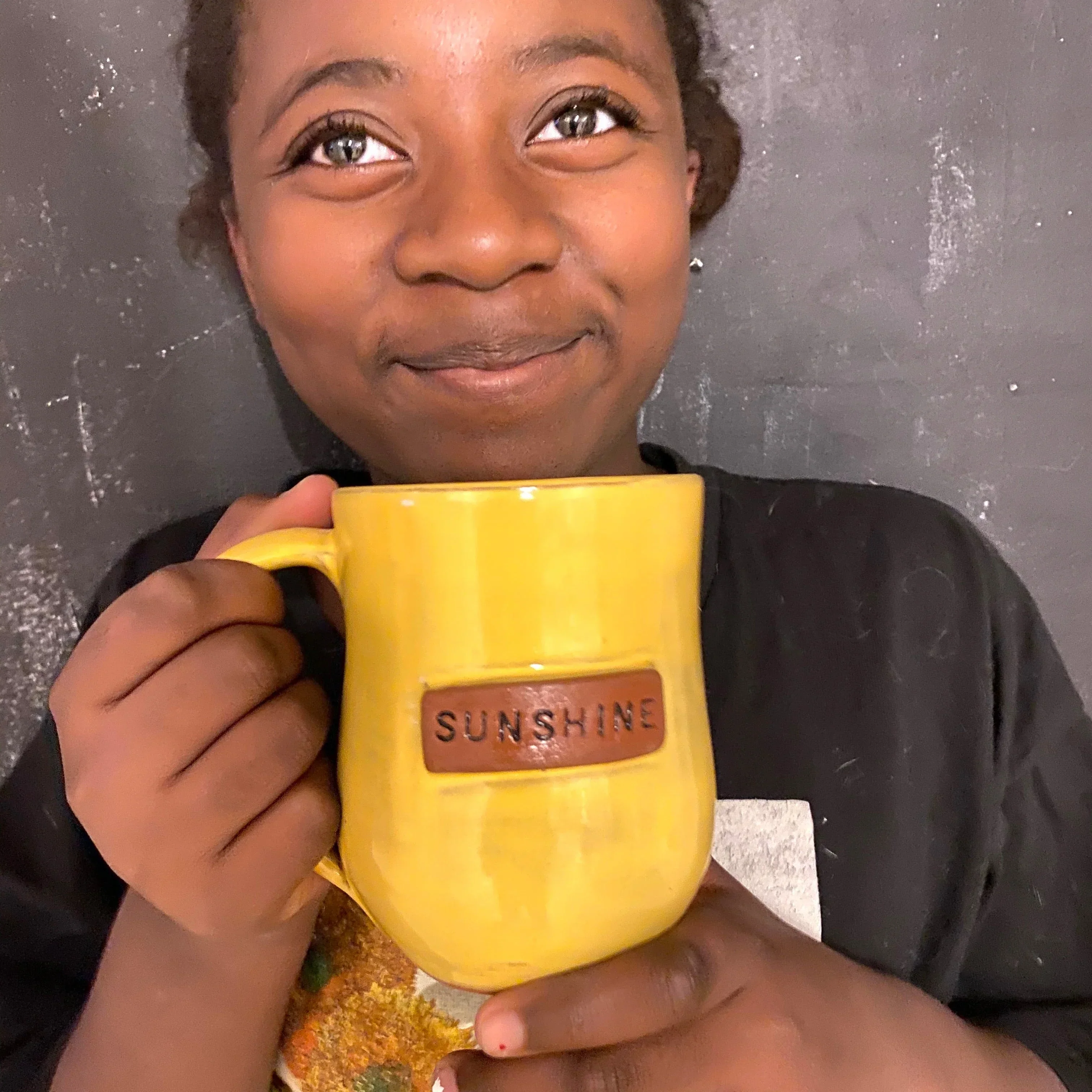 Sunshine Mug -  Speckled Yellow - Image 2