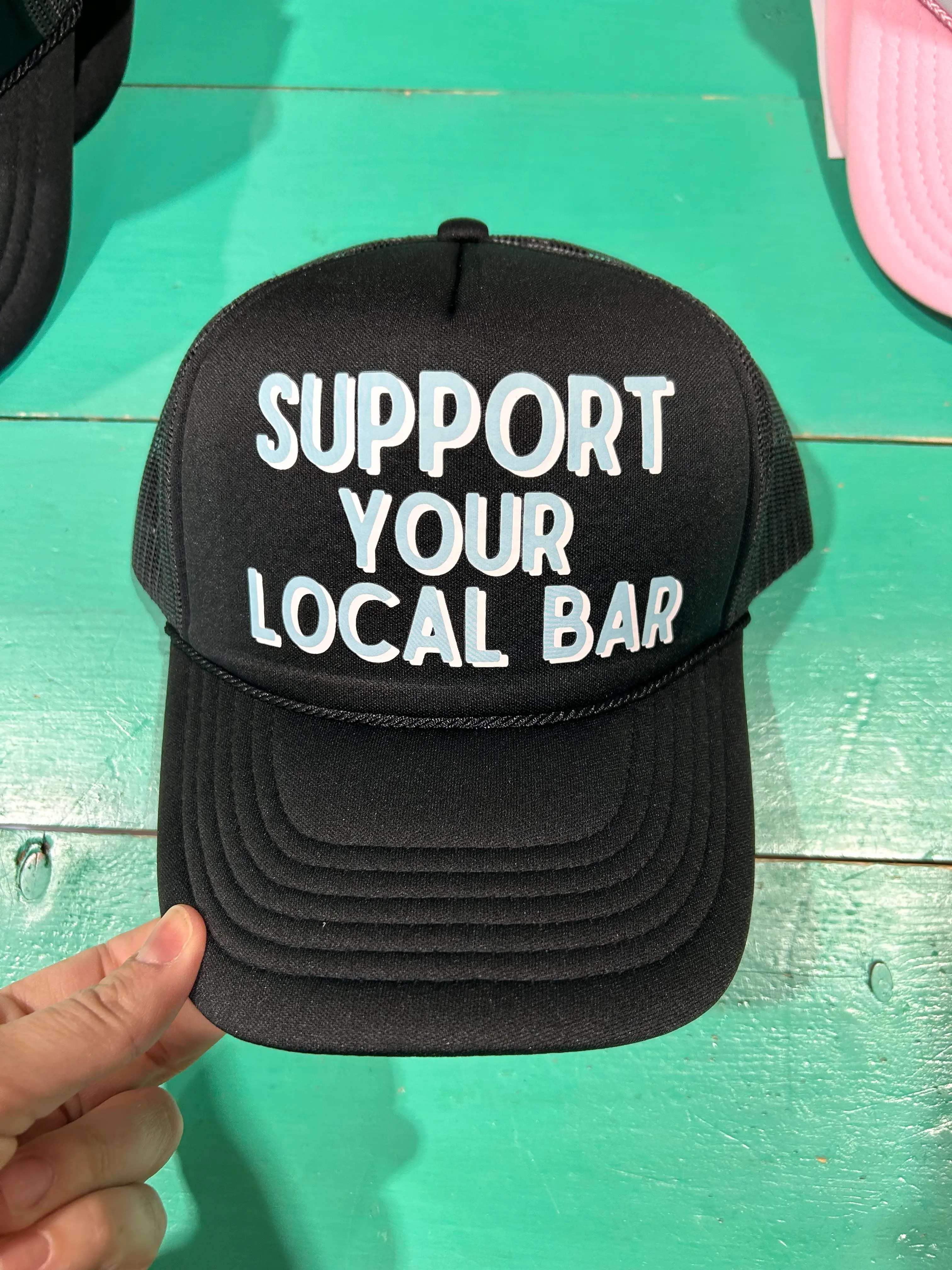 Support Your Local Bar Trucker Hat - Image 3