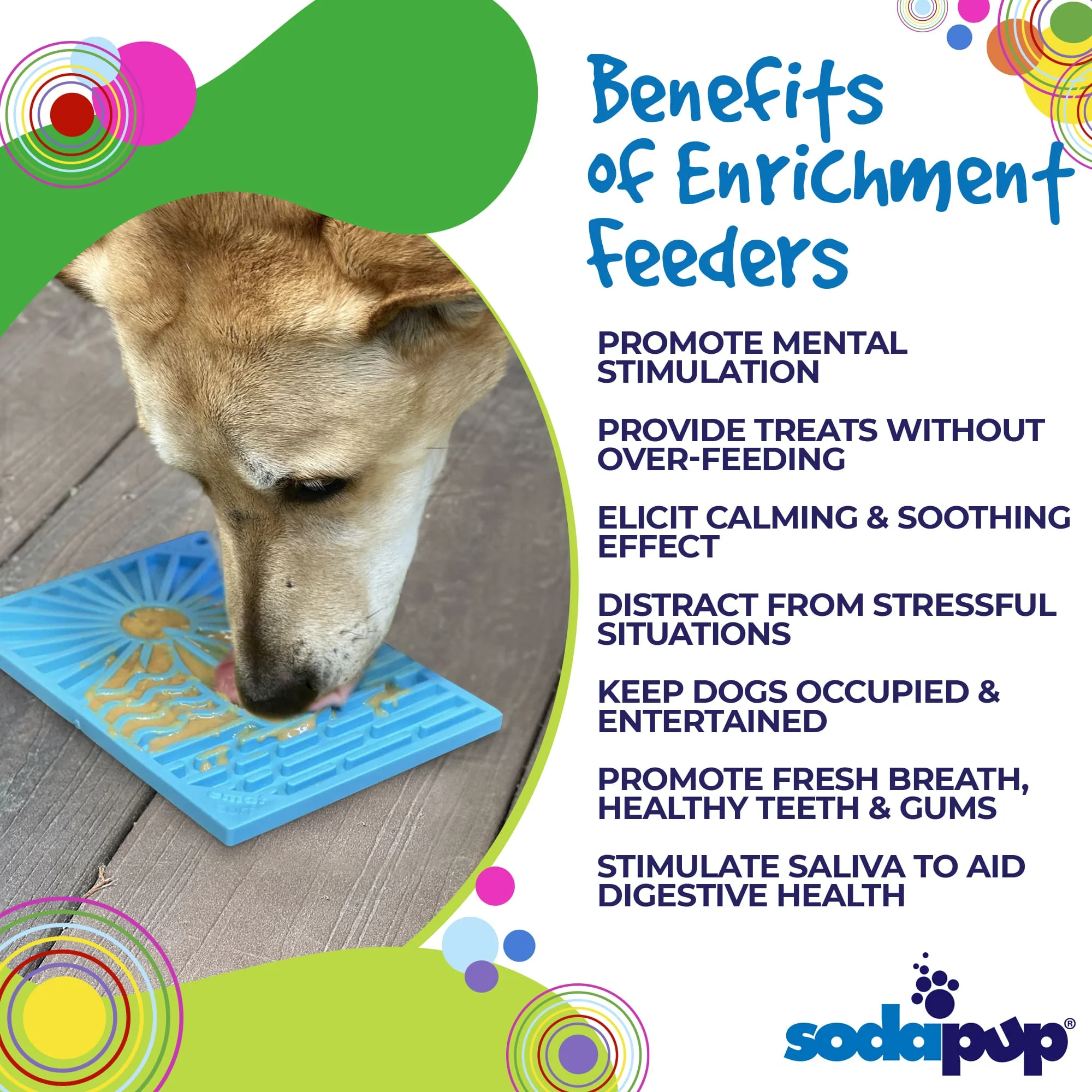 Surf's Up eMat - Small Lickmat for Dogs and Cats | Beach-Themed Design | SodaPup - Image 3