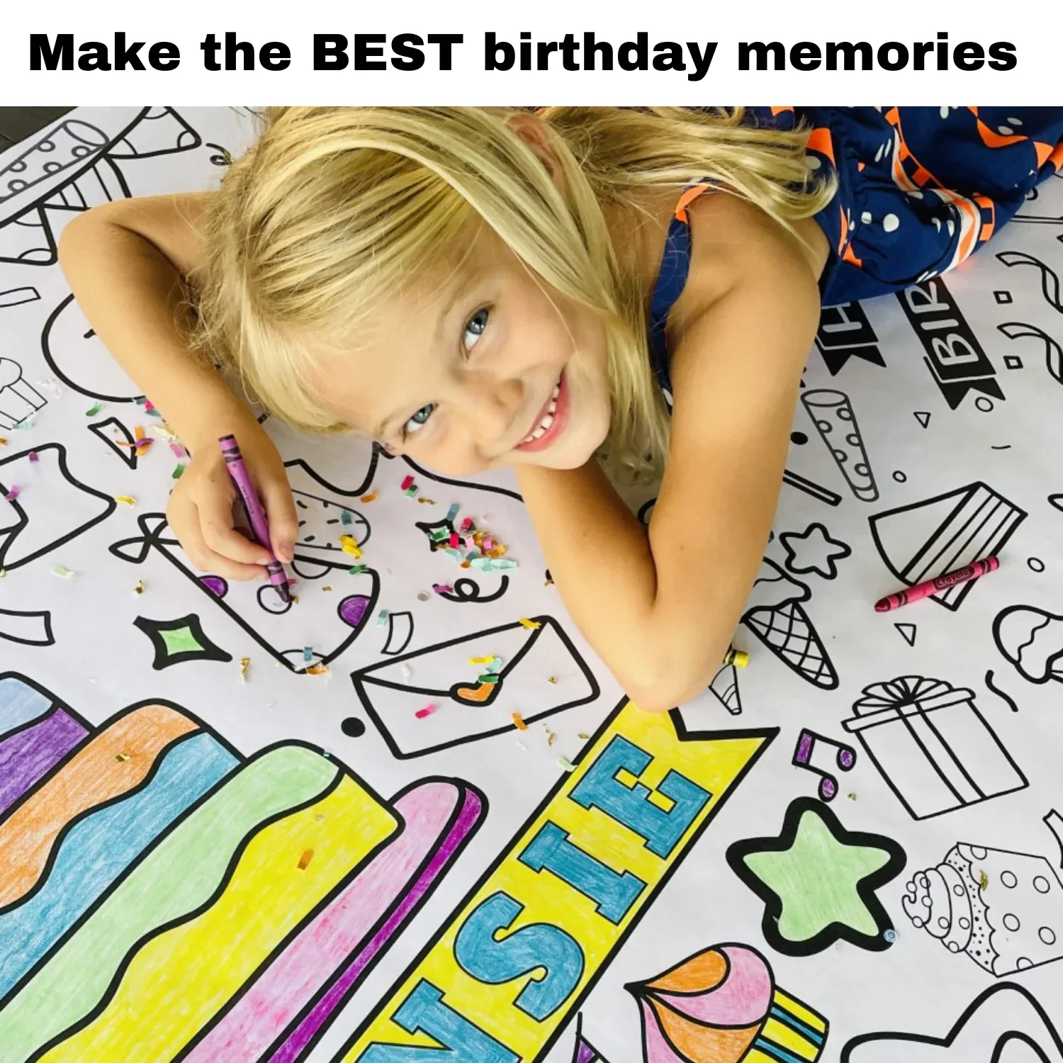 Surprise Party Coloring Tablecloth - Image 7