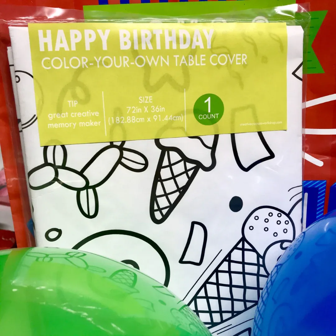 Surprise Party Coloring Tablecloth - Image 8