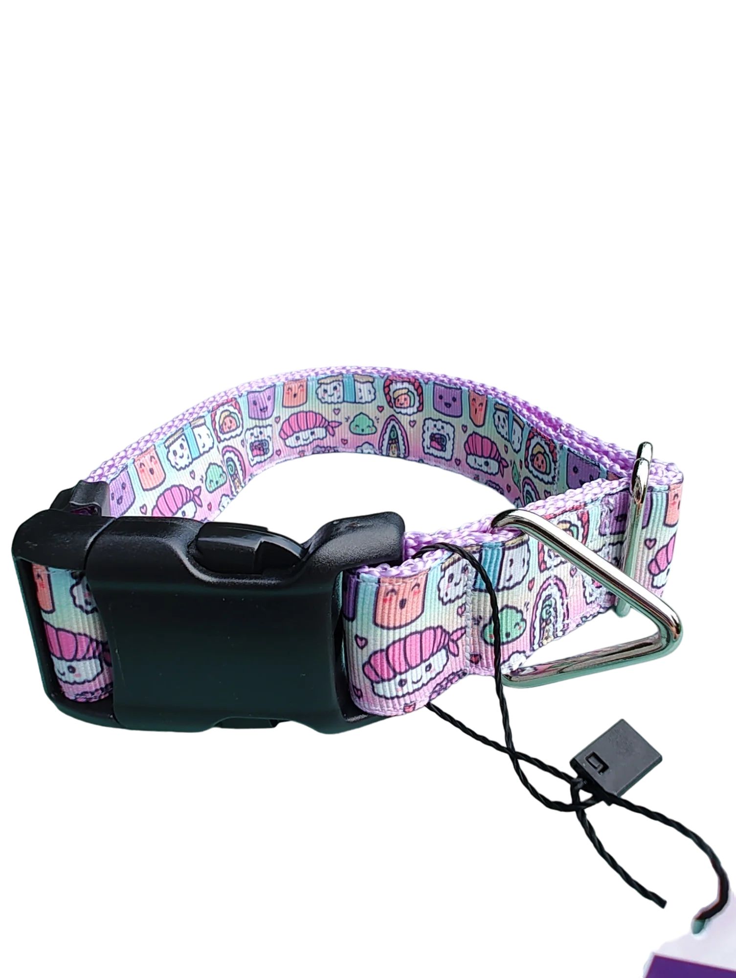 Sushi Friends Lavender Nylon Dog Collar MD, LG, XL, Leash - Image 3