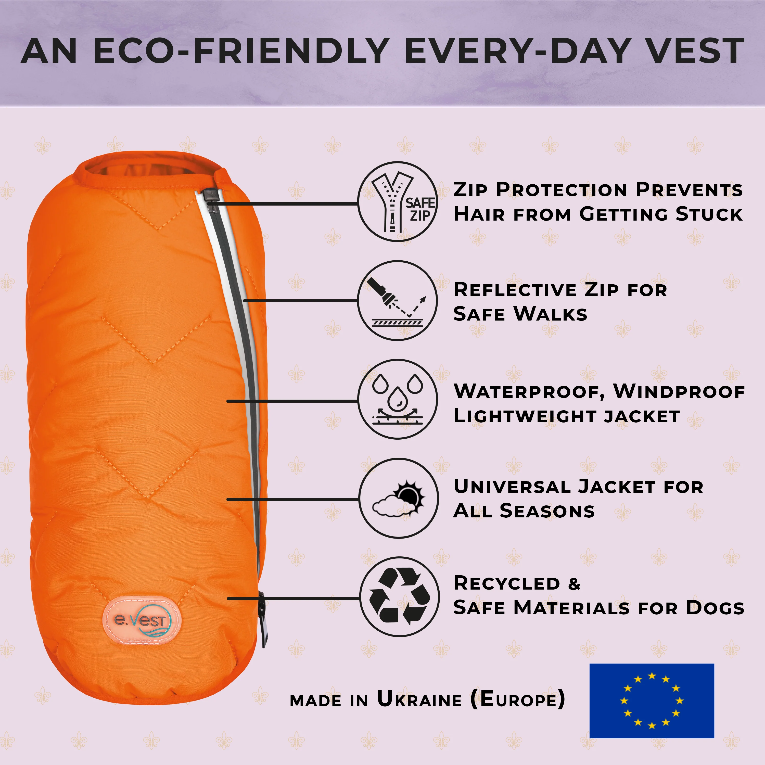 Sustainable Eco-Friendly Dog Jacket / Vest - Made in Ukraine - Image 3