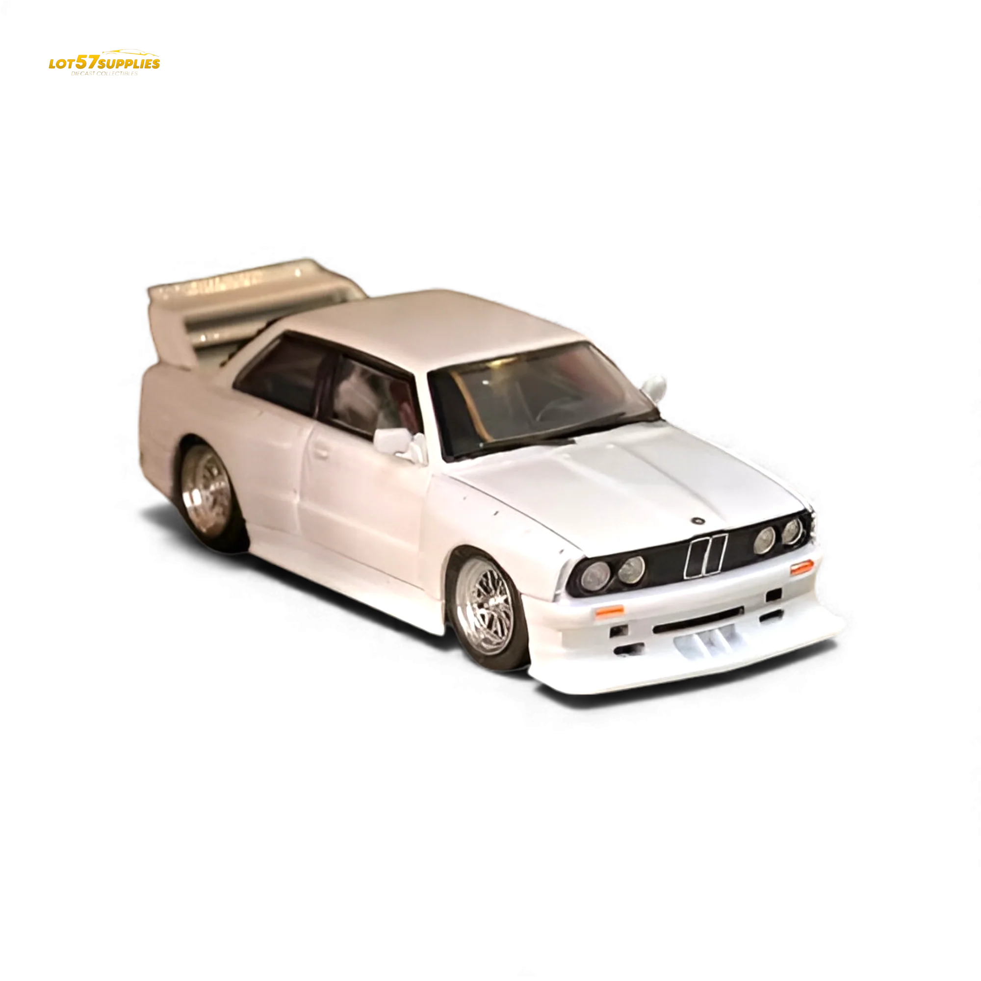 SW BMW E30 M3 LTO Modified - White 1:64 - Image 5