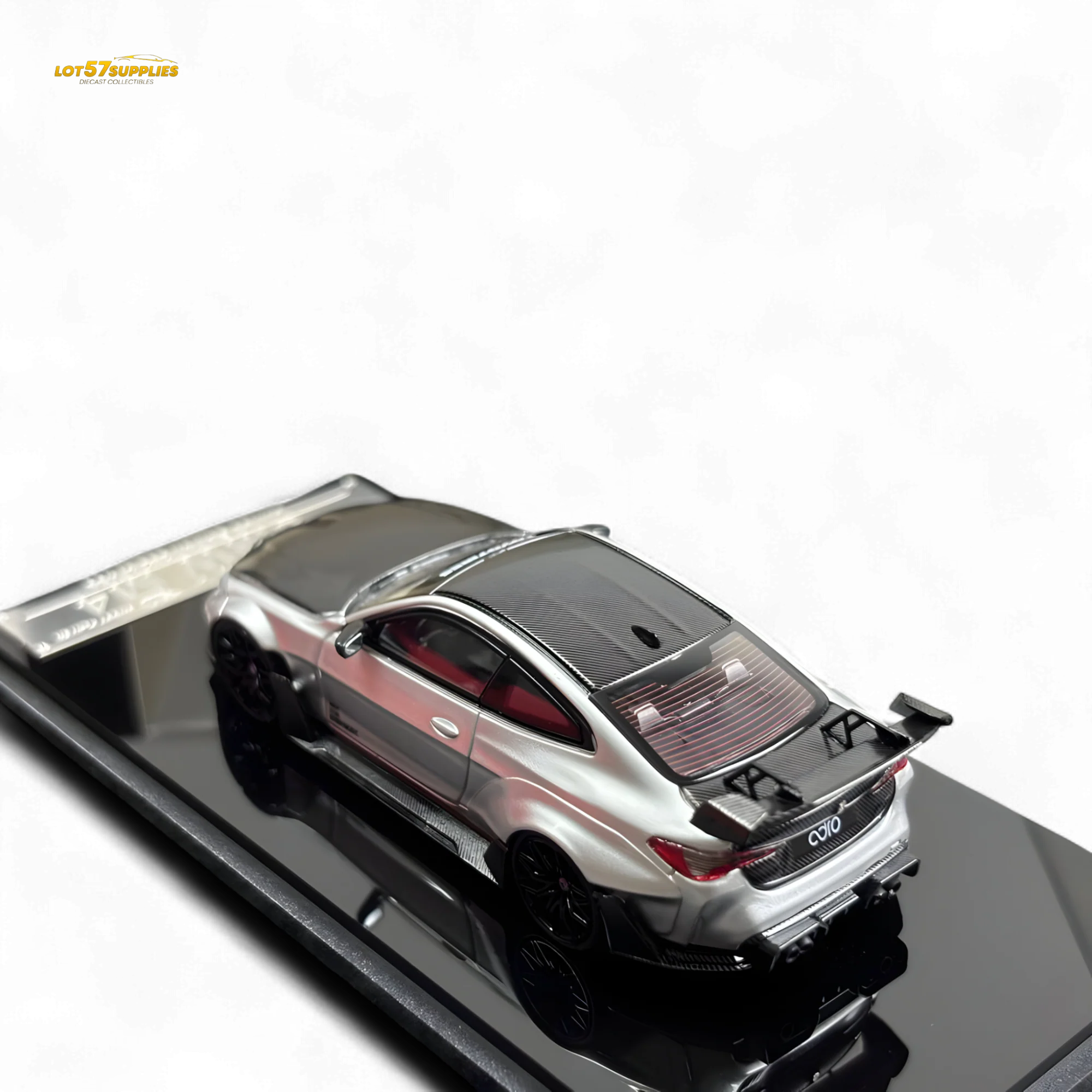 SW BMW G82 M4 Wide-Body Modified Alexander Silver 1:64 - Image 3