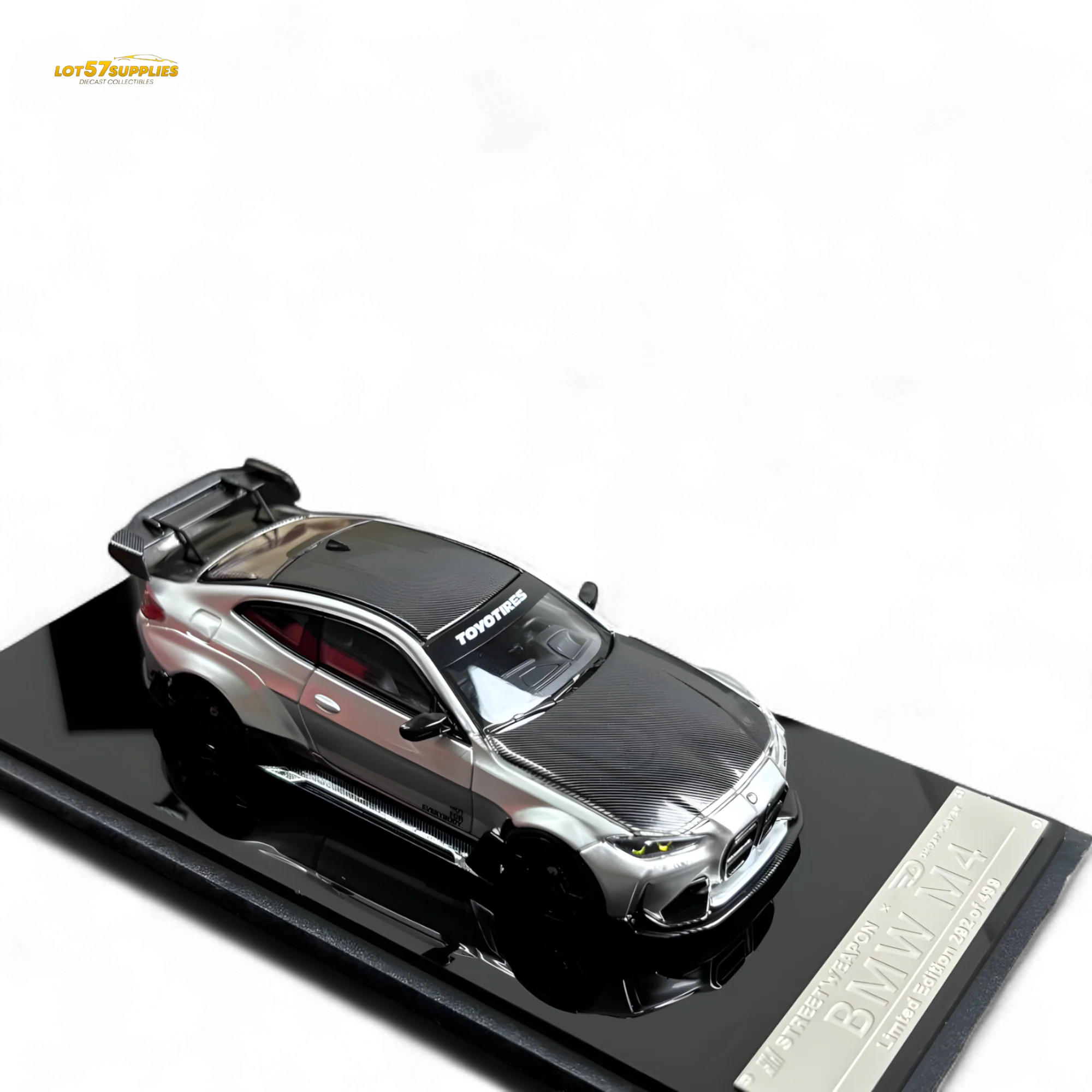 SW BMW G82 M4 Wide-Body Modified Alexander Silver 1:64 - Image 4