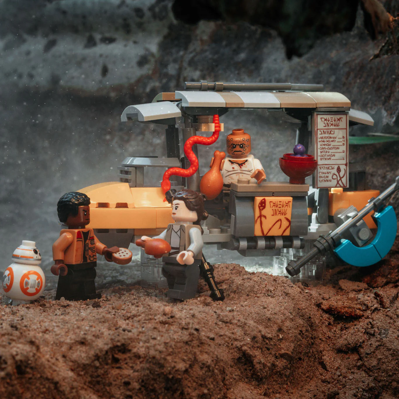 SW Rathtar Meat Food Skiff Set made using LEGO parts - B3 Customs - Image 4