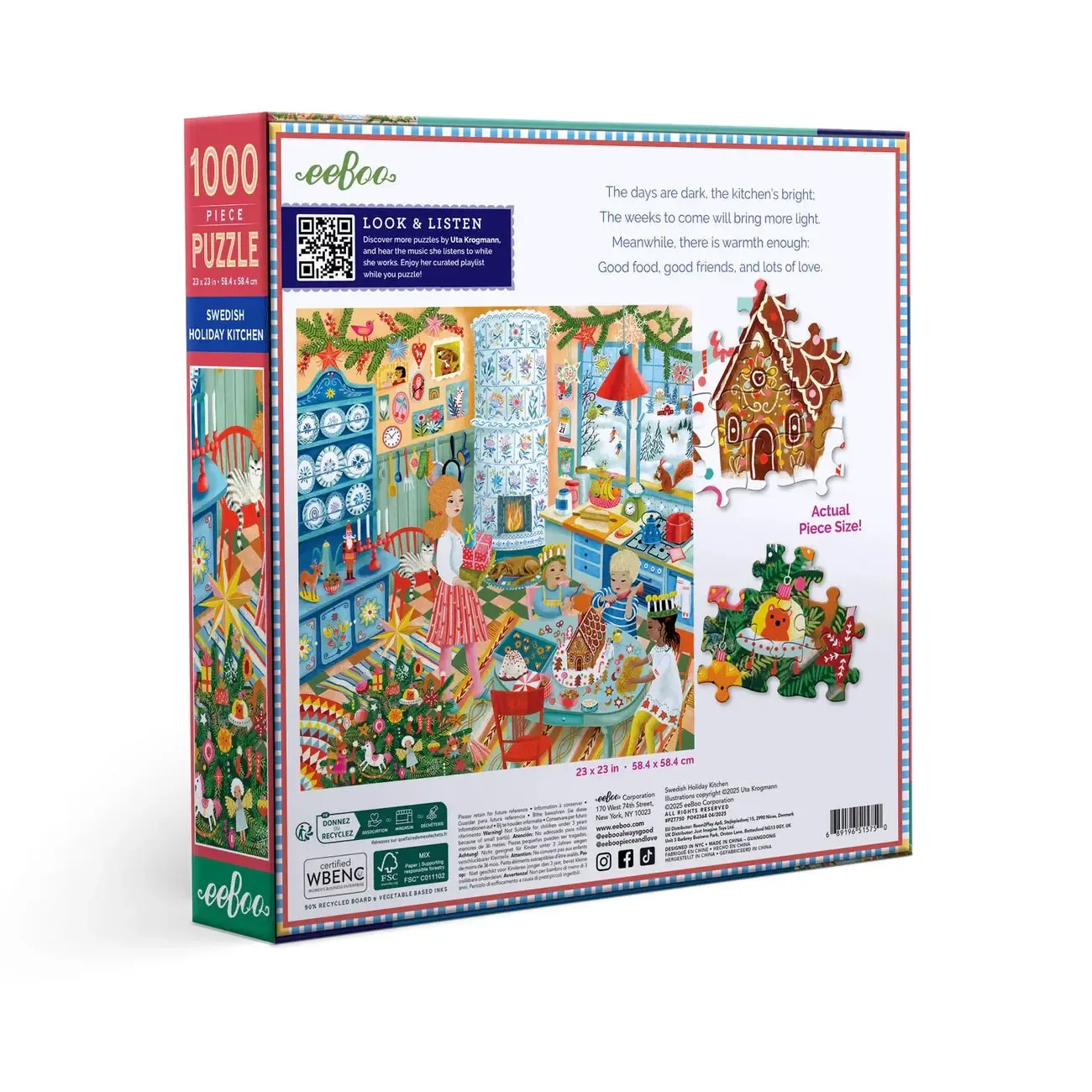 Swedish Holiday Kitchen 1000 Piece Jigsaw Puzzle eeBoo - Image 3