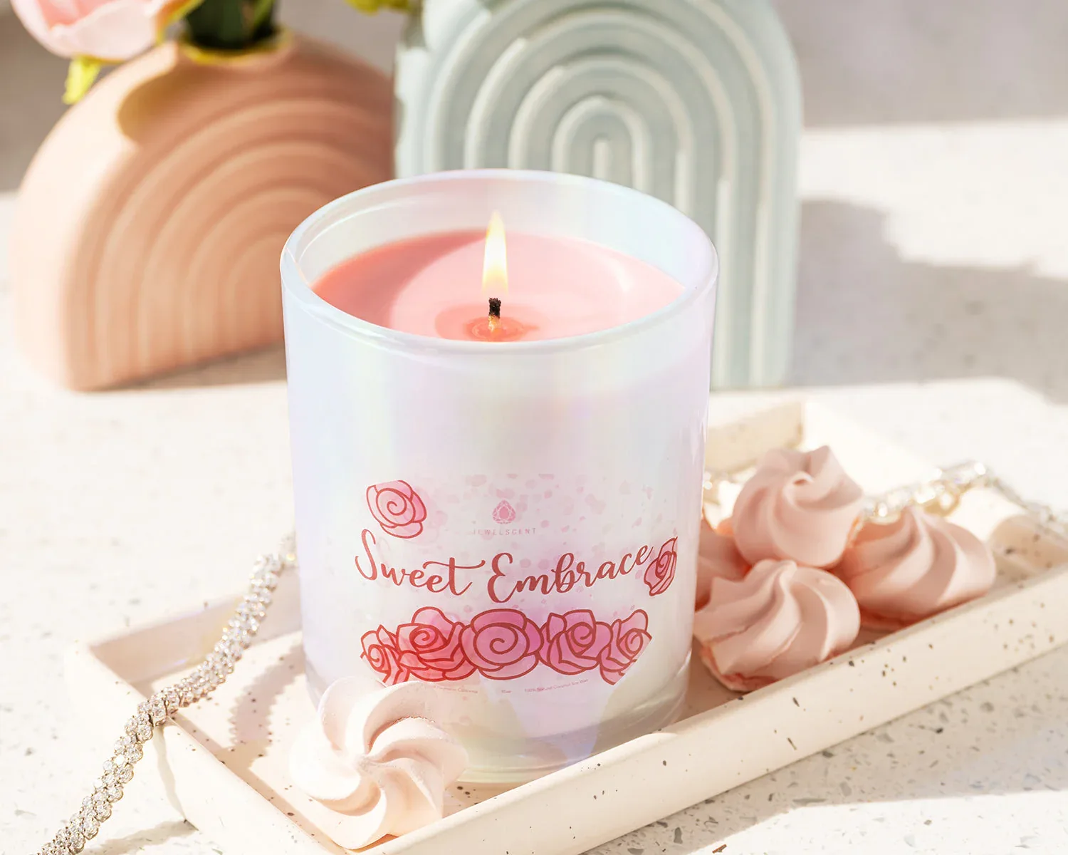 Sweet Embrace Iridescent 10oz Signature Jewelry Candle - Image 2