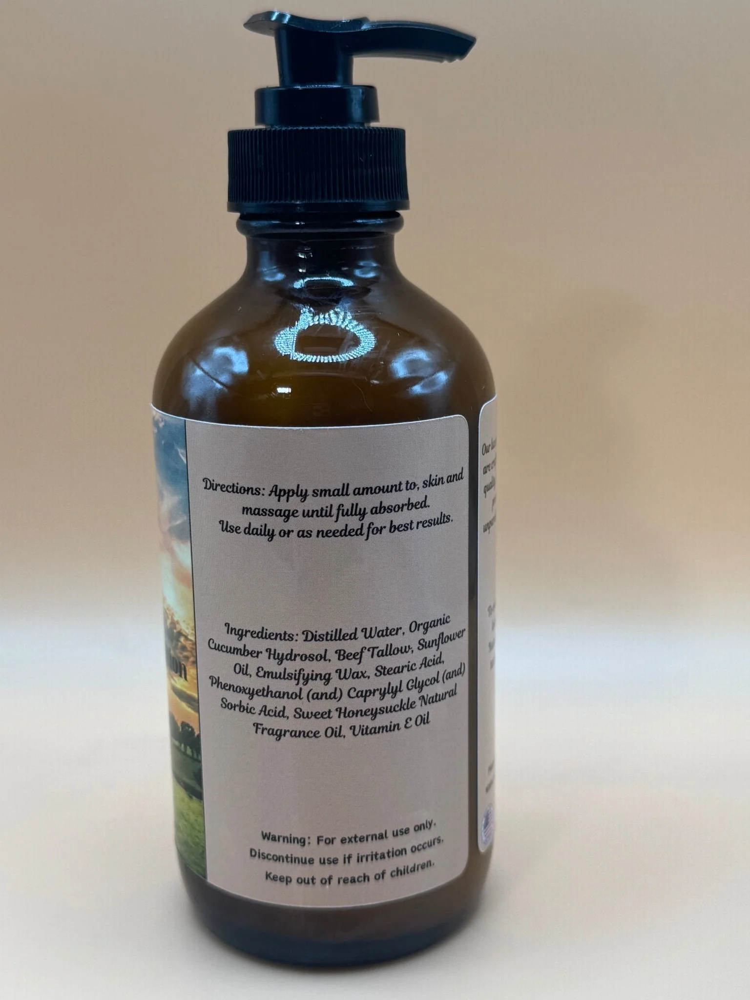 Sweet Honeysuckle Lightweight Tallow Lotion - Image 2