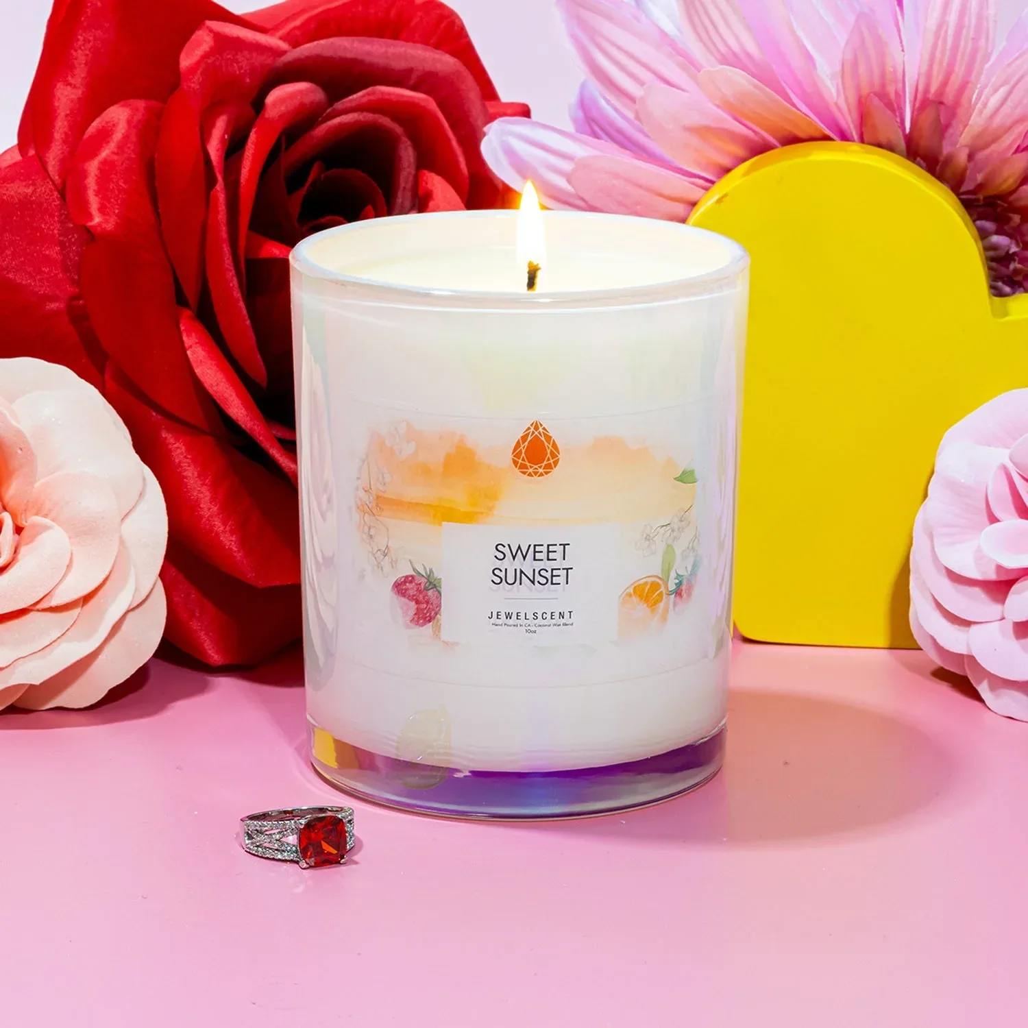 Sweet Sunset Iridescent 10oz Signature Jewelry Candle - Image 2