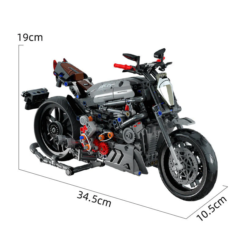 Tabletop Decoration Assembly Building Blocks Model Boy Toy Motorcycle - Image 2