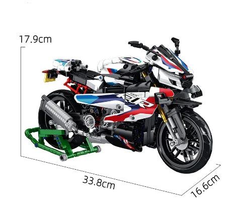 Tabletop Decoration Assembly Building Blocks Model Boy Toy Motorcycle - Image 5
